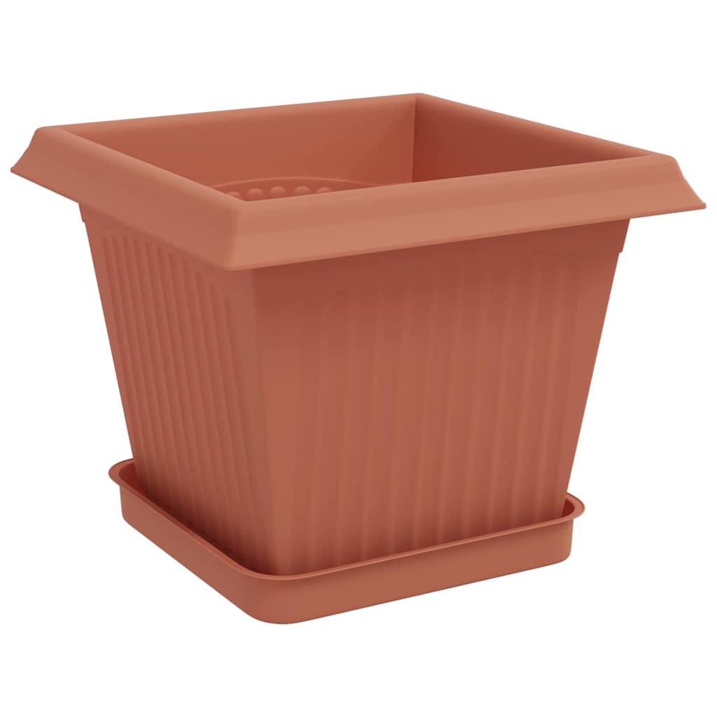 Növénycserép 24 pcs tégla vörös 20 x 20 x 16 cm műanyag