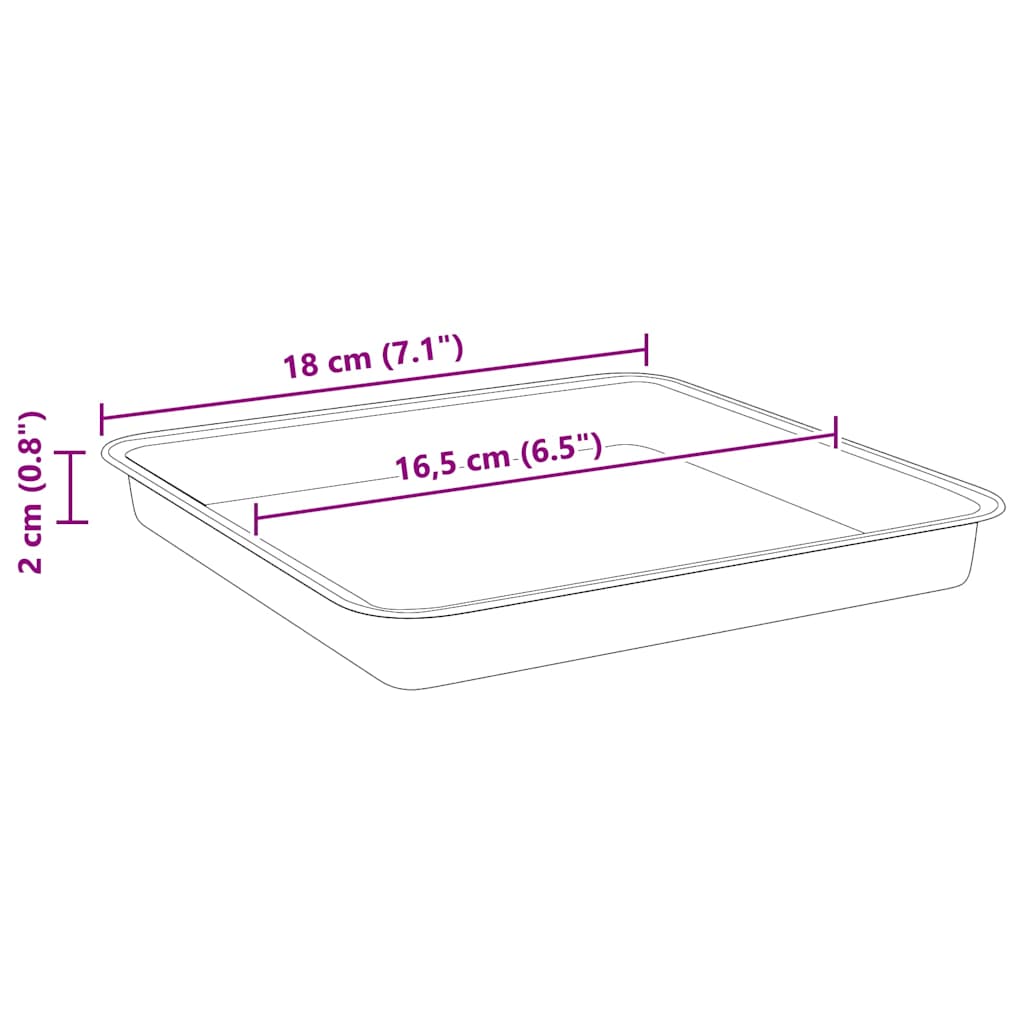 Növénycserép 24 pcs fekete 23 x 23 x 17,5 cm műanyag
