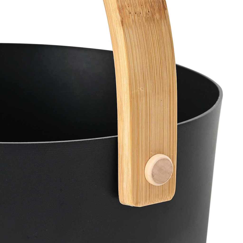 Szauna vödör készlet 2 pcs fekete 8.5 x 8 x 4.5 cm alumínium