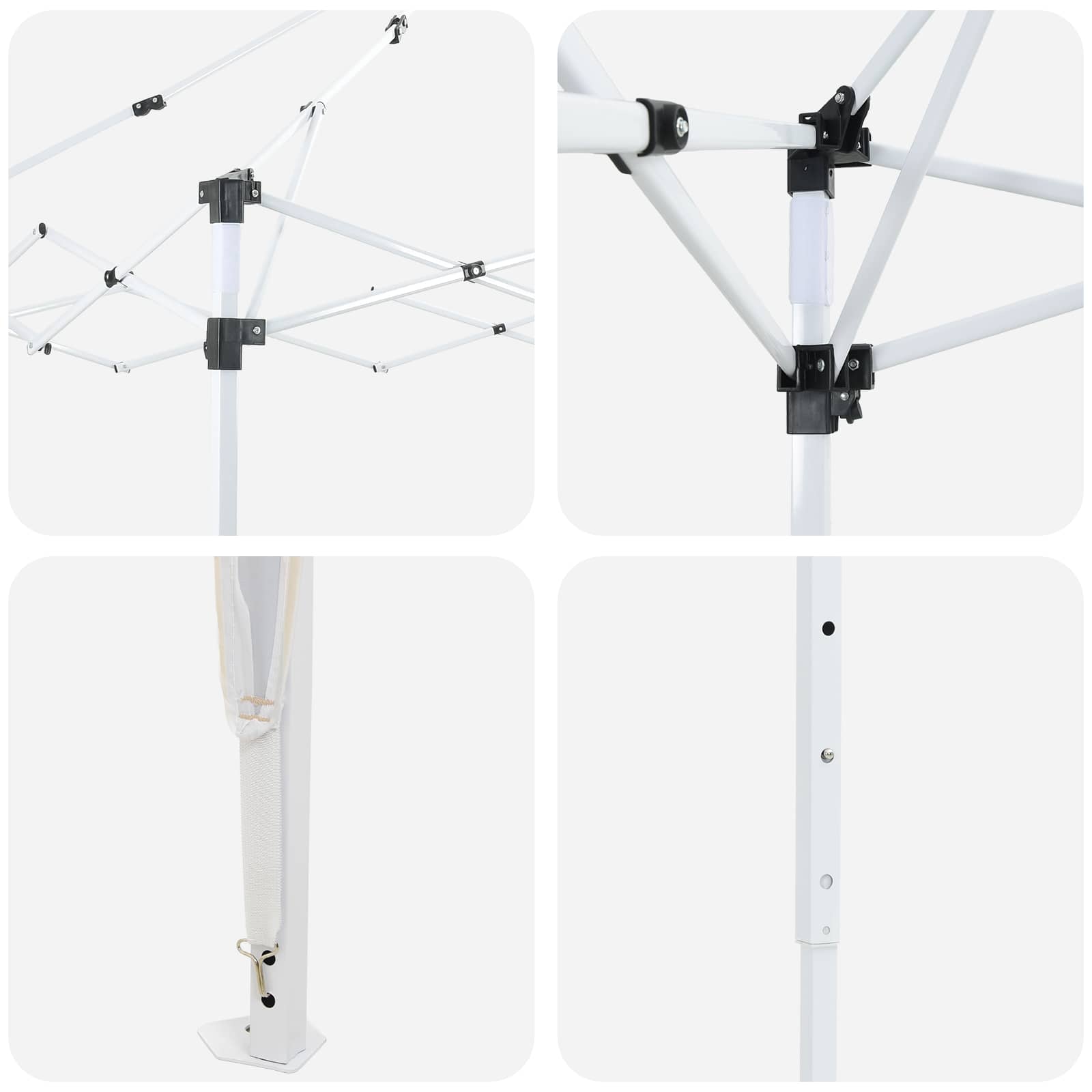 Parti sátor krém 288 x 288 x 245 cm oxford szövet