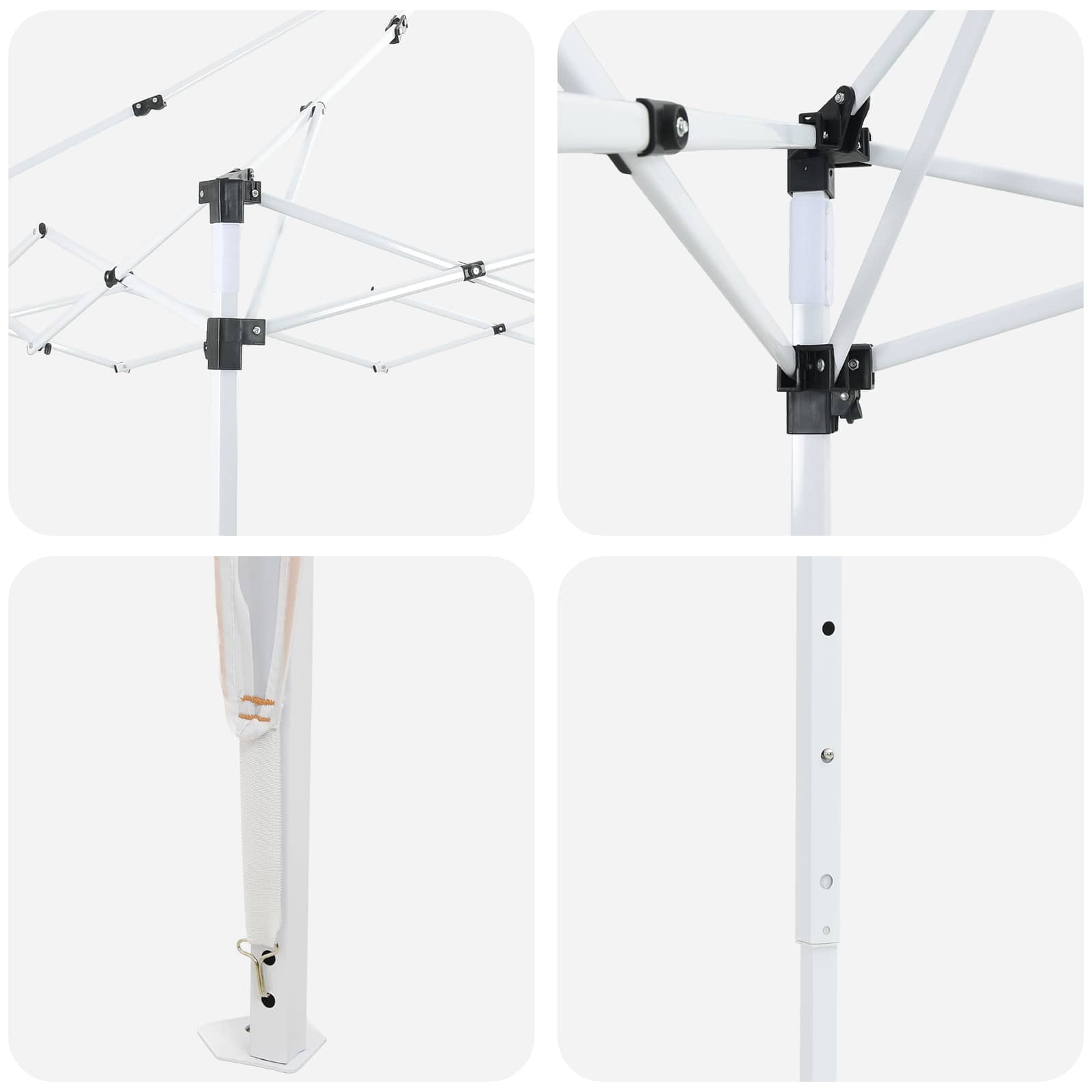 Parti sátor bézs 288 x 288 x 245 cm oxford szövet