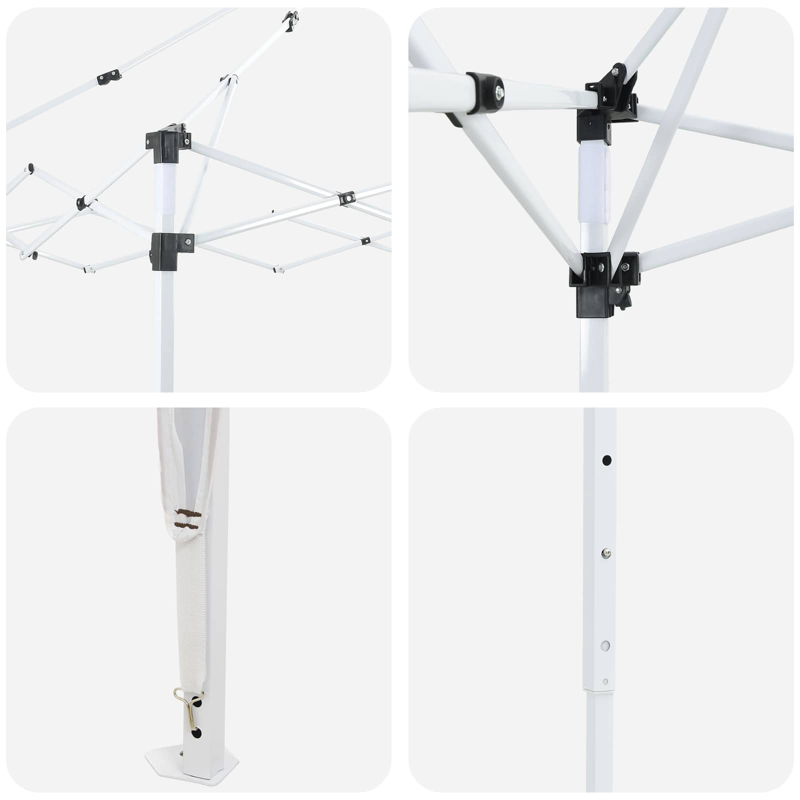 Parti sátor tópszínű 288 x 288 x 245 cm oxford szövet