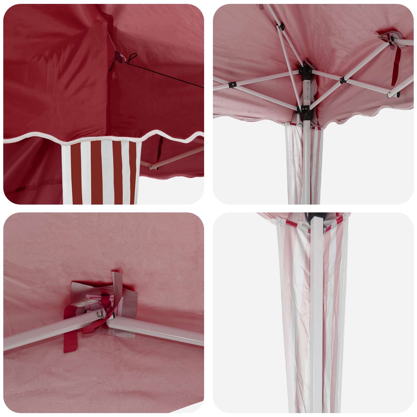 Parti sátor burgundi 288 x 288 x 245 cm oxford szövet