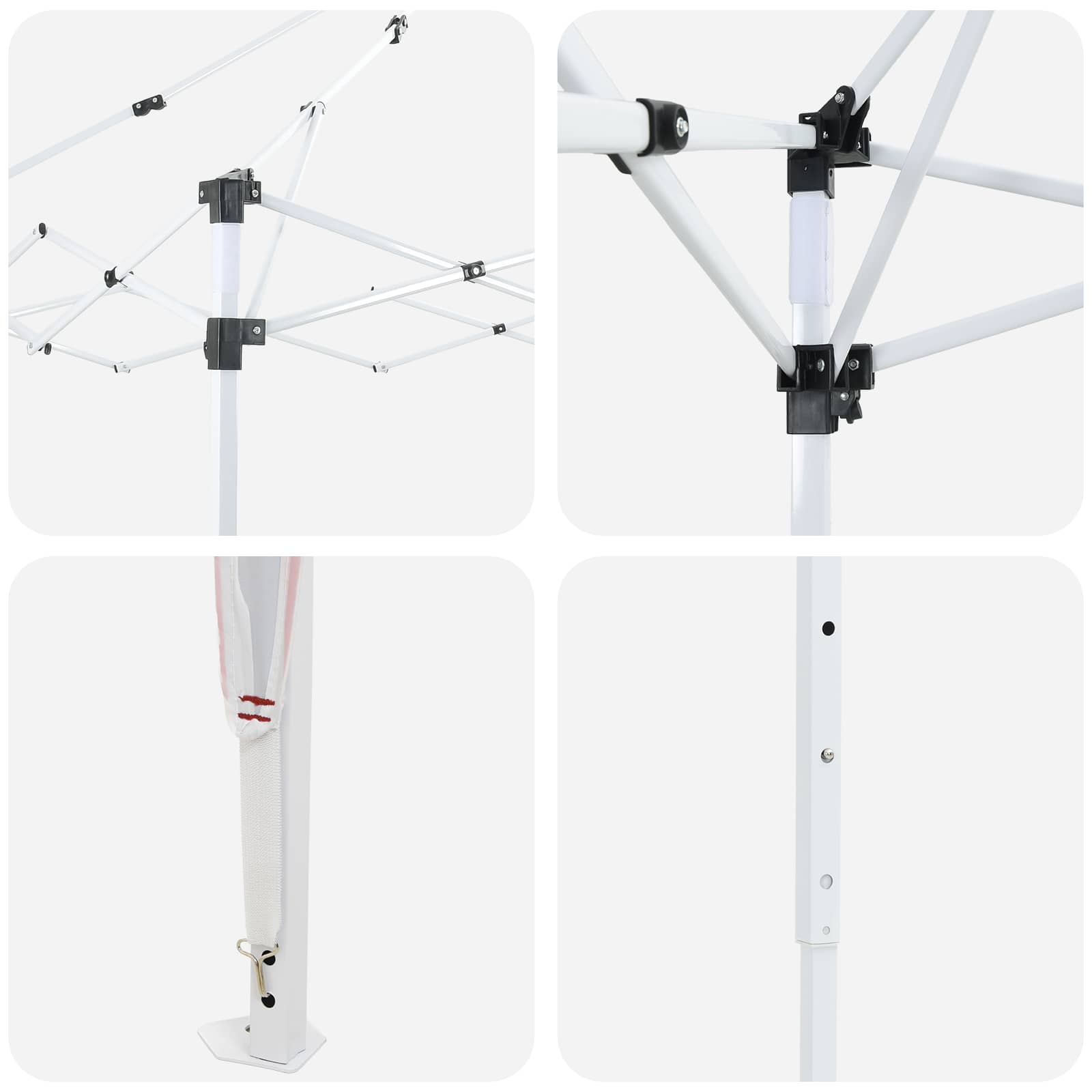 Parti sátor burgundi 288 x 288 x 245 cm oxford szövet