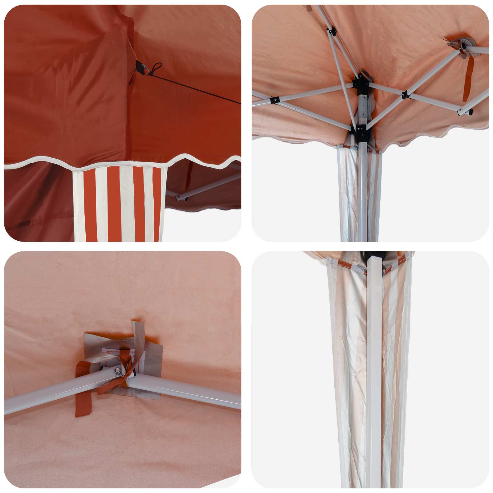 Parti sátor terrakotta 288 x 288 x 245 cm oxford szövet