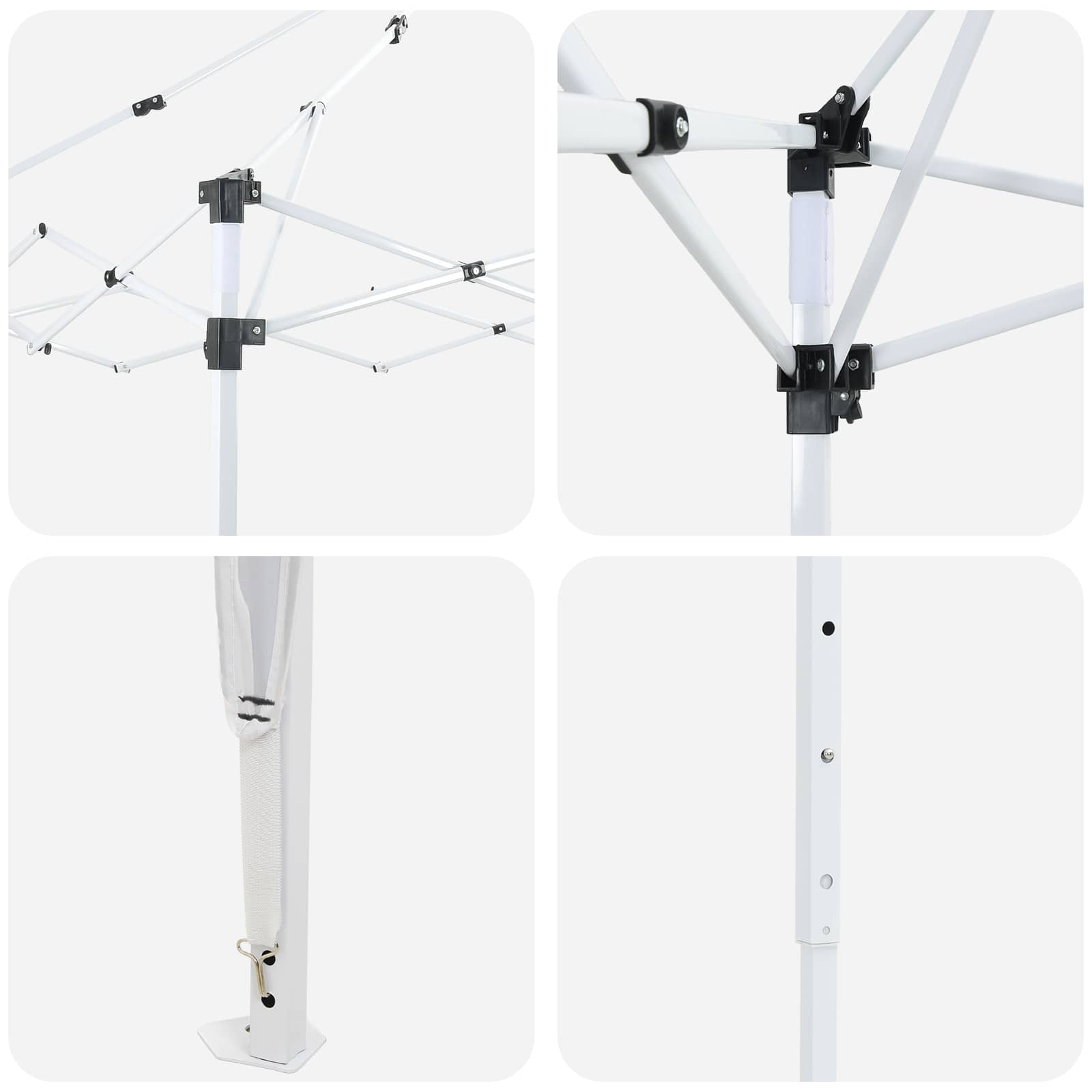 Parti sátor fekete 288 x 288 x 245 cm oxford szövet