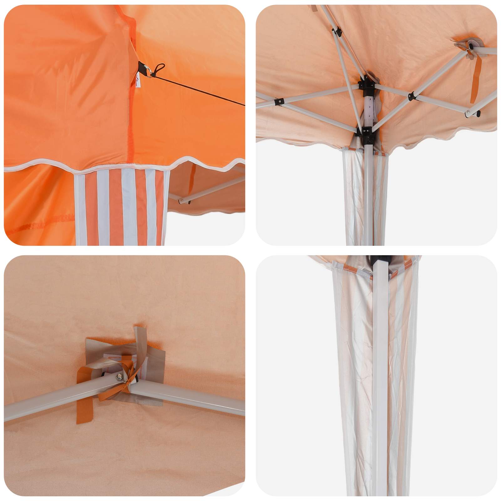 Parti sátor narancssárga 288 x 288 x 245 cm oxford szövet