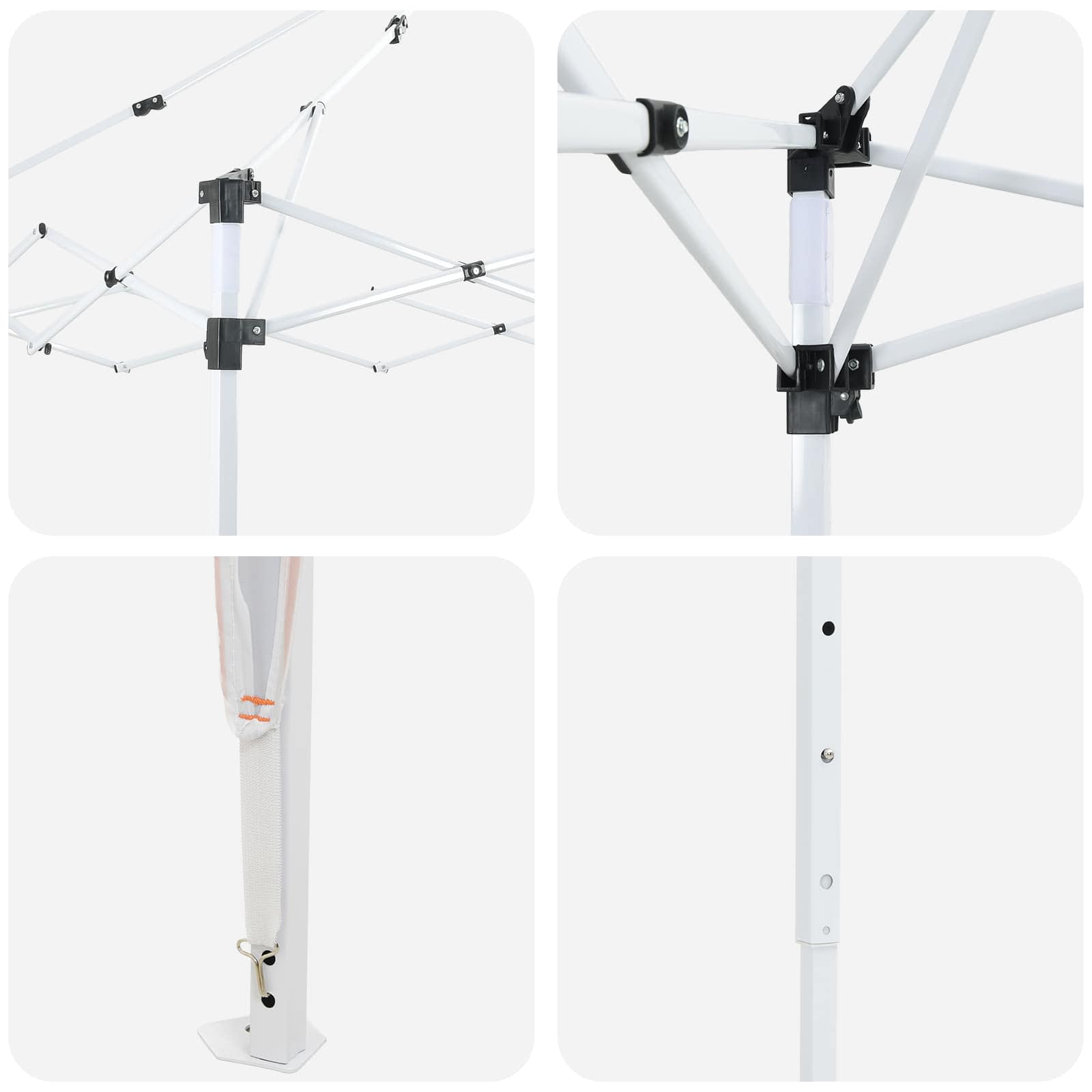 Parti sátor narancssárga 288 x 288 x 245 cm oxford szövet