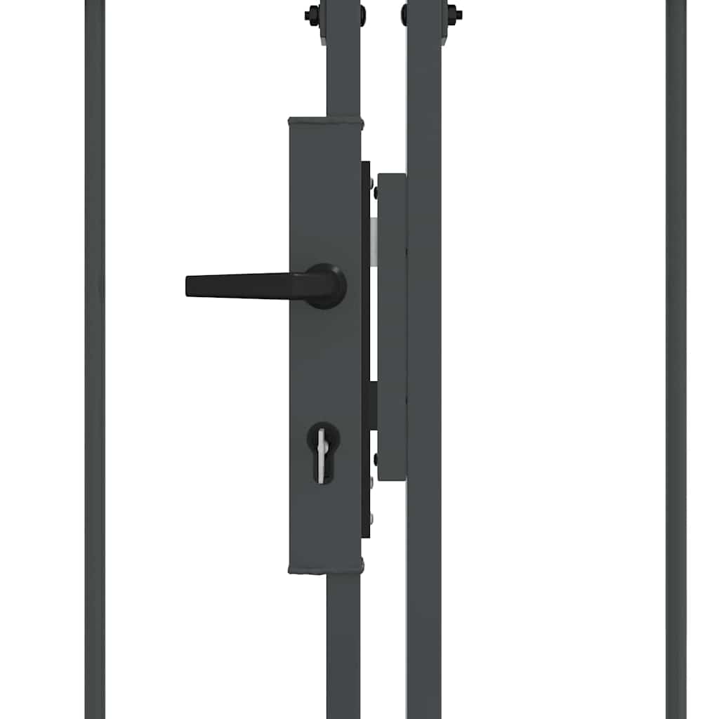 Kerti kapu íves födelével szürke 400 x 125 cm acél