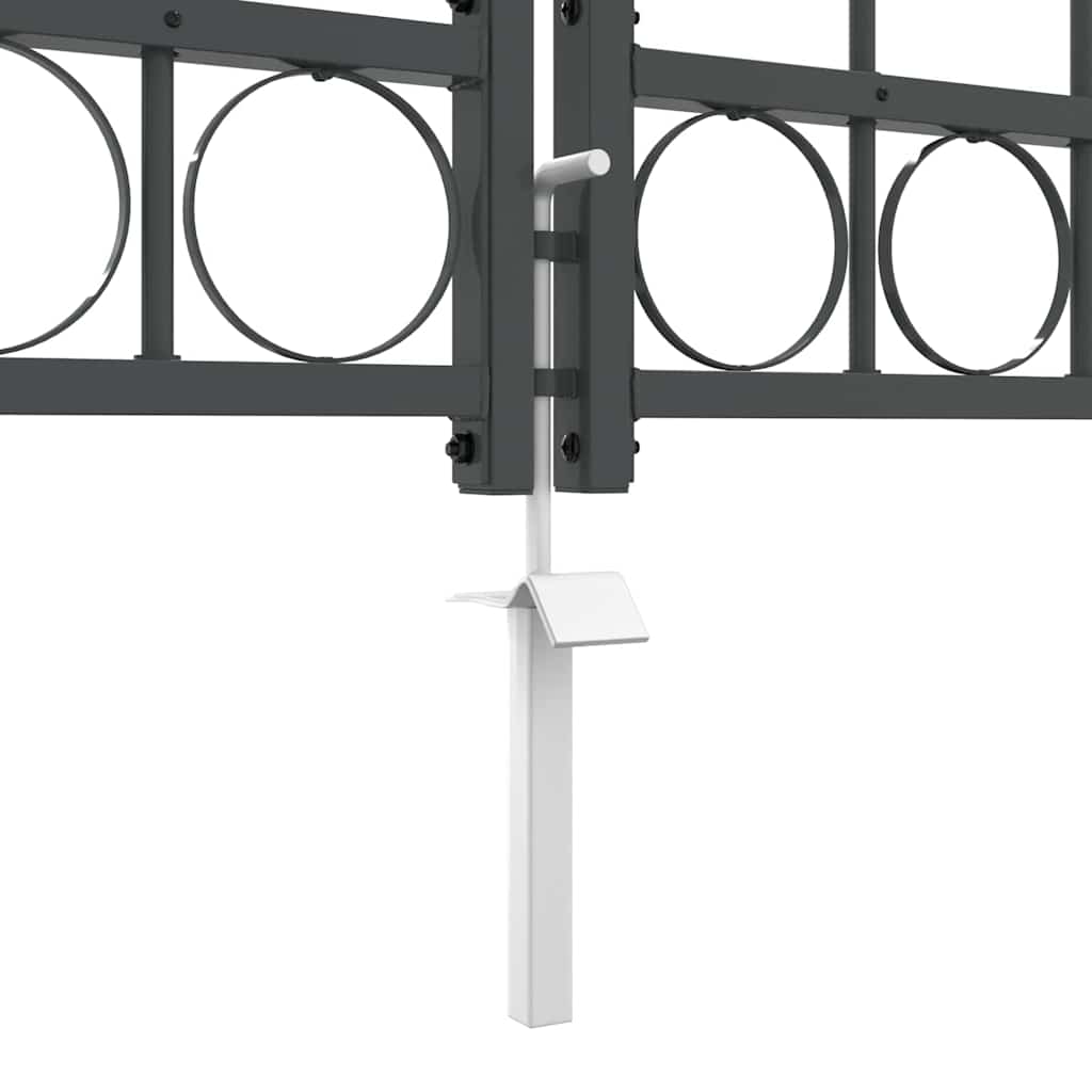 Kerti kapu íves födelével szürke 400 x 125 cm acél