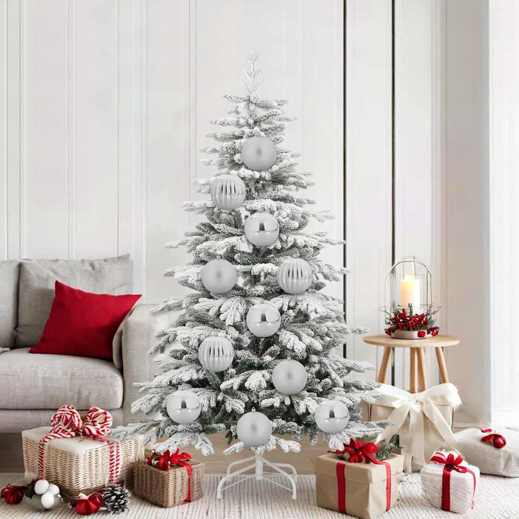 Karácsonyi díszgömb készlet 9 pcs ezüst Karácsonyi díszgömb készlet 9 pcs ezüst