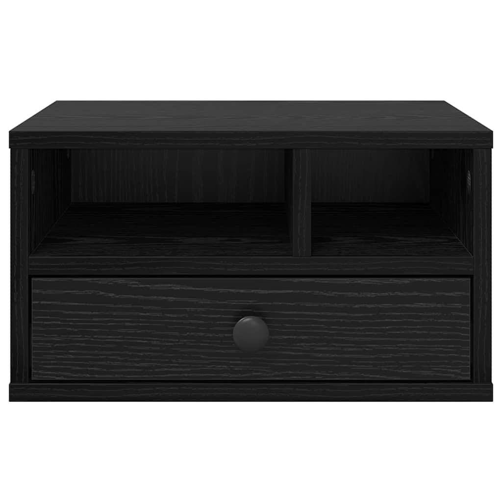 Nyomtatóállvány fiókkal fekete tölgy 40 x 32 x 24 cm faanyag