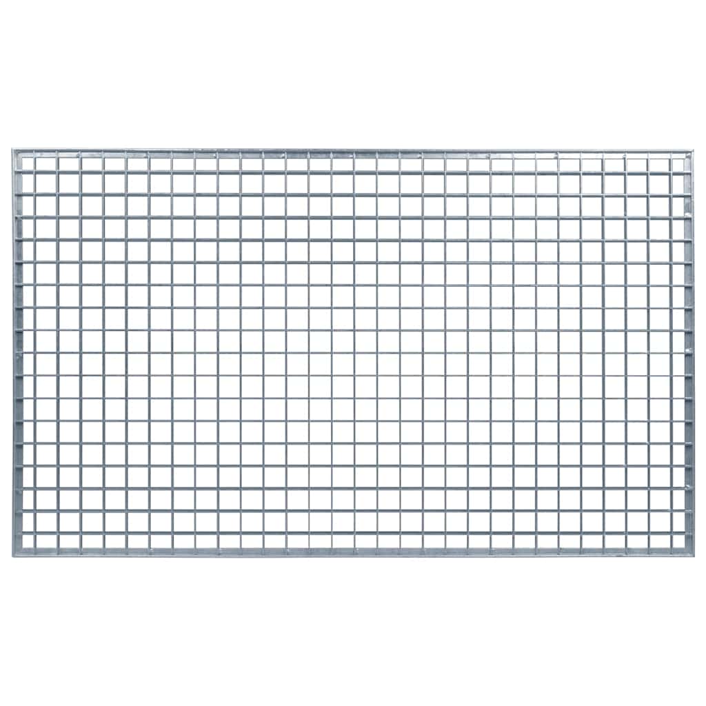 Rács ezüst 30 x 30 x 2 cm forró-galvanizált acél