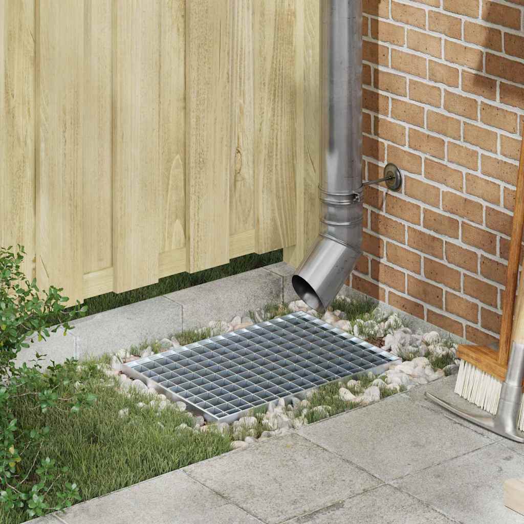 Rács ezüst 50 x 35 x 2 cm forró-galvanizált acél