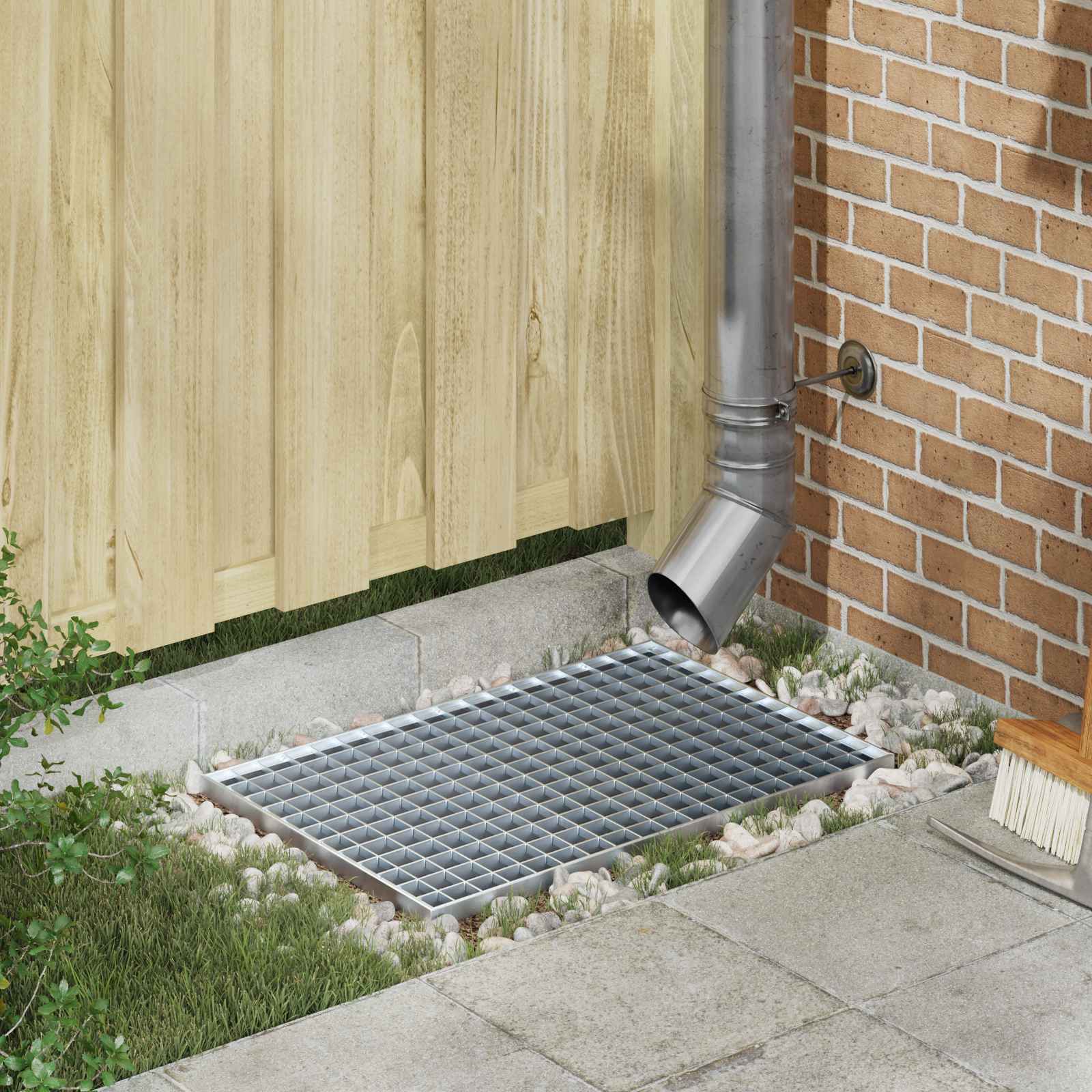 Rács ezüst 60 x 40 x 2 cm forró-galvanizált acél