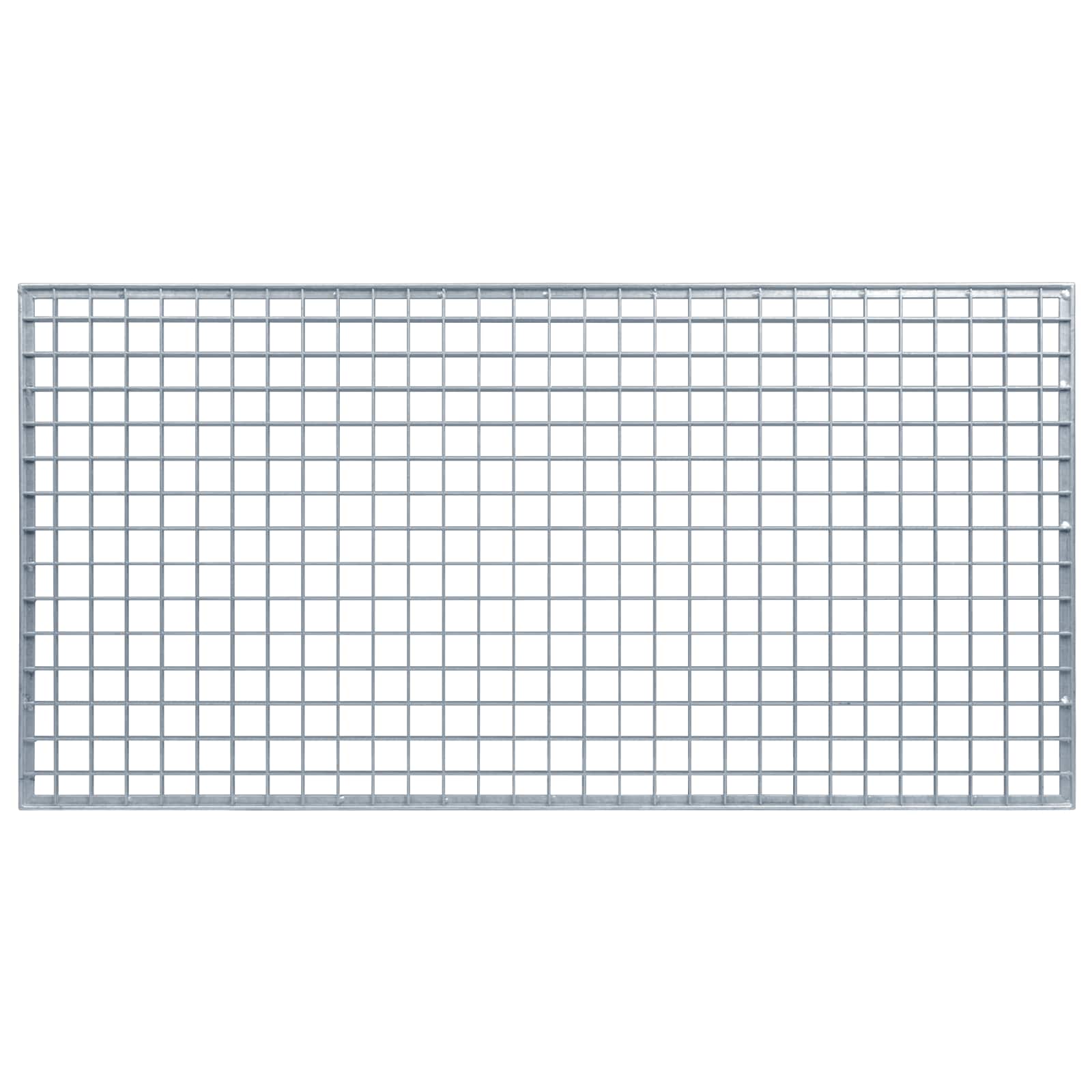 Rács ezüst 100 x 50 x 2 cm forró-galvanizált acél