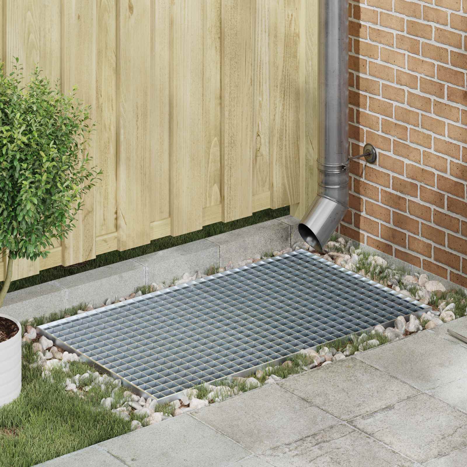 Rács ezüst 100 x 60 x 2 cm forró-galvanizált acél