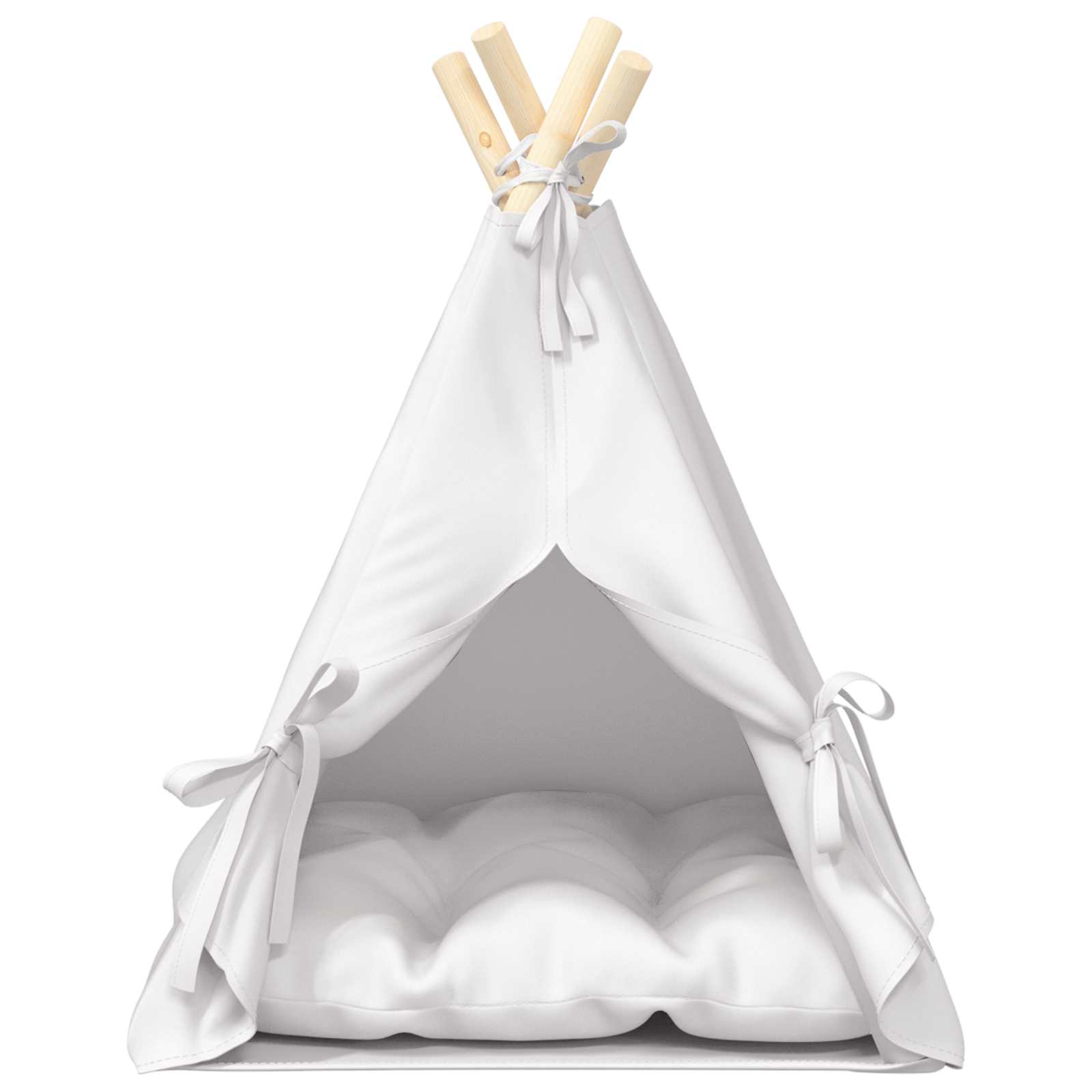 Kiskedvenc teepee párnával fehér 40 x 40 x 50 cm poliészter