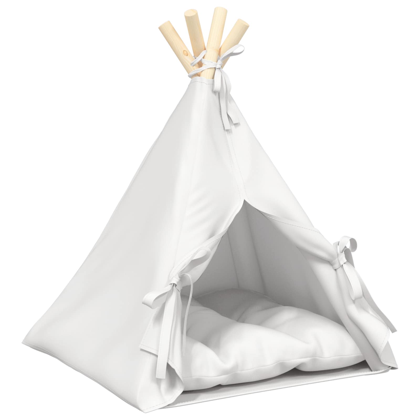 Kiskedvenc teepee párnával fehér 40 x 40 x 50 cm poliészter