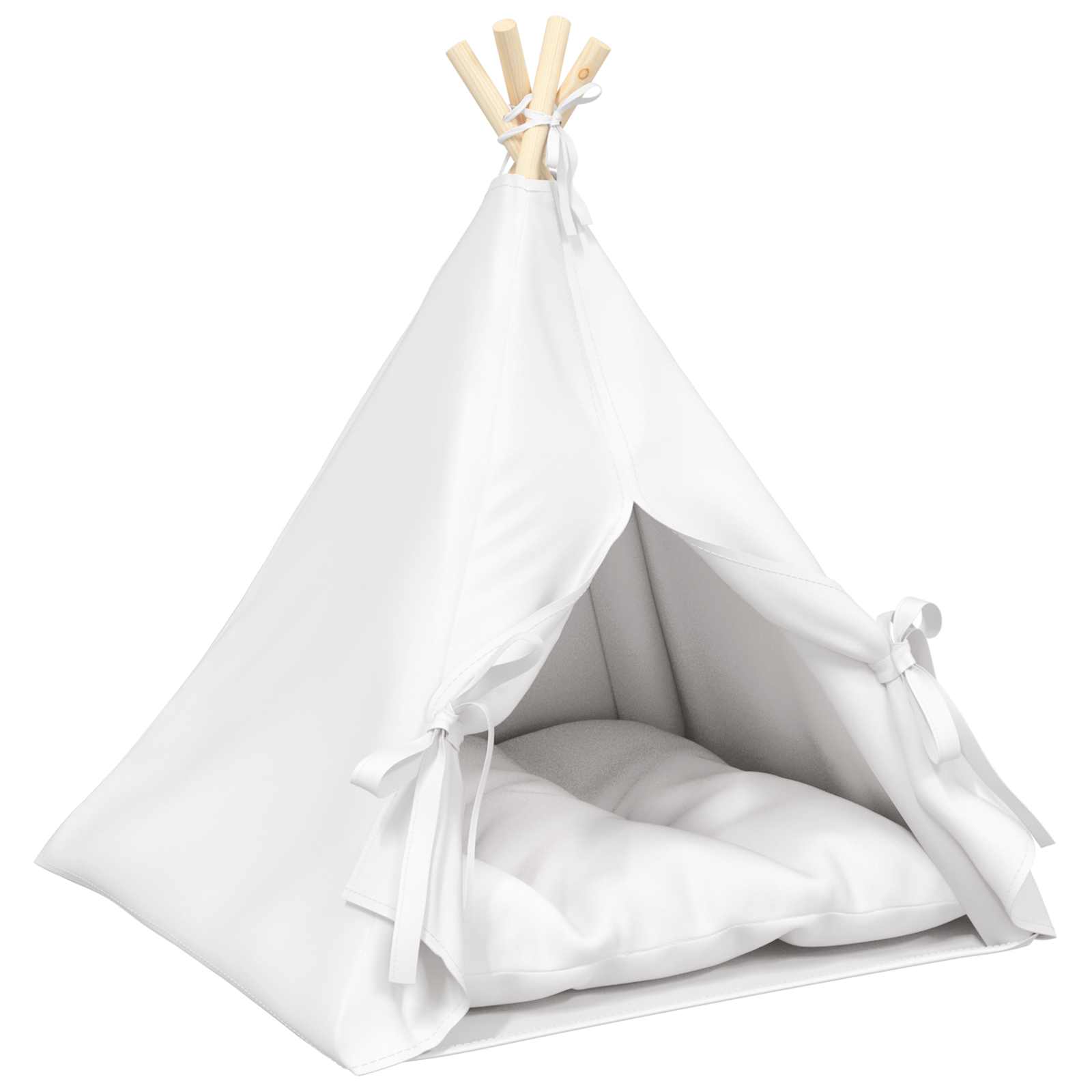 Kiskedvenc teepee párnával fehér 60 x 60 x 70 cm poliészter