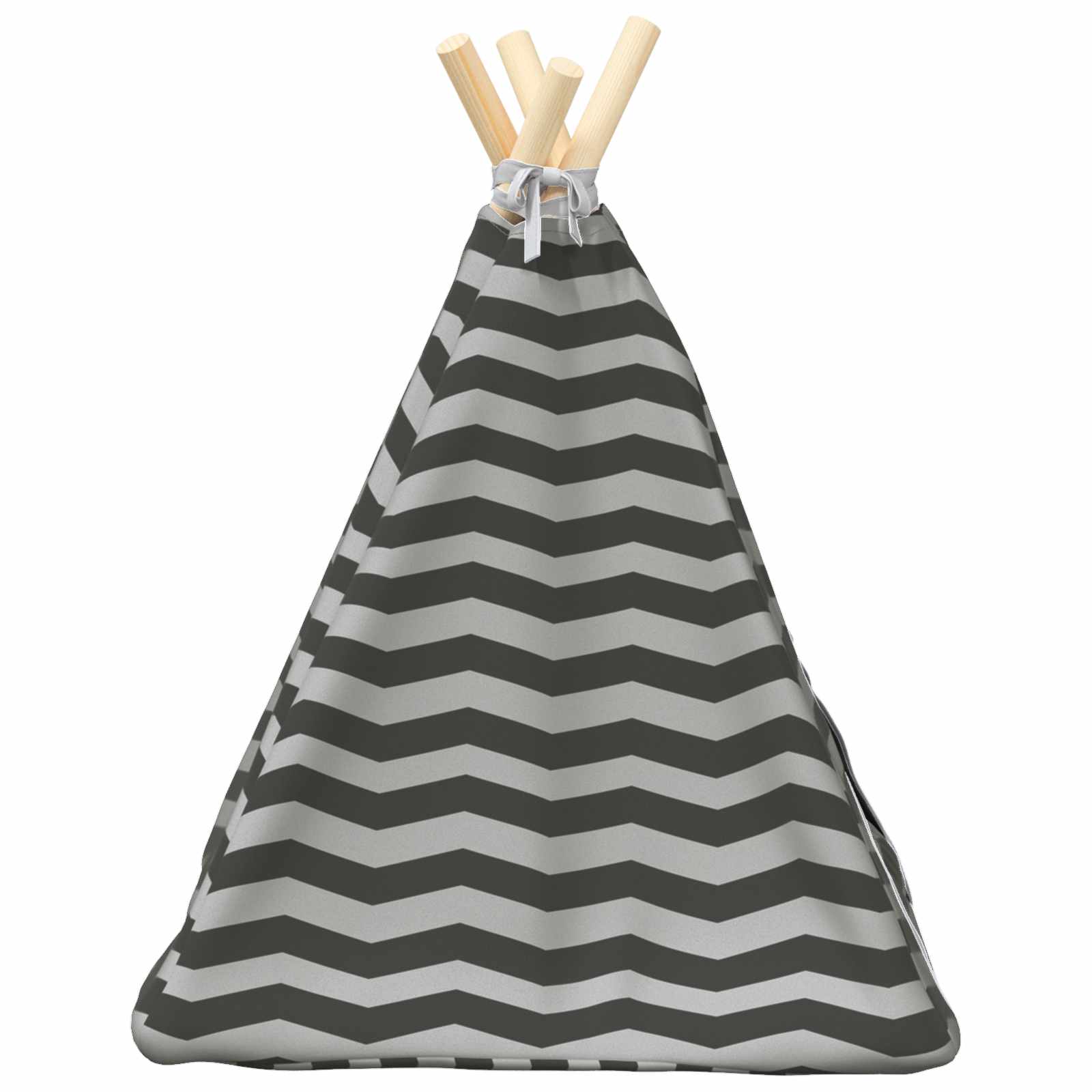 Kiskedvenc teepee párnával fehér és szürke 40 x 40 x 50 cm