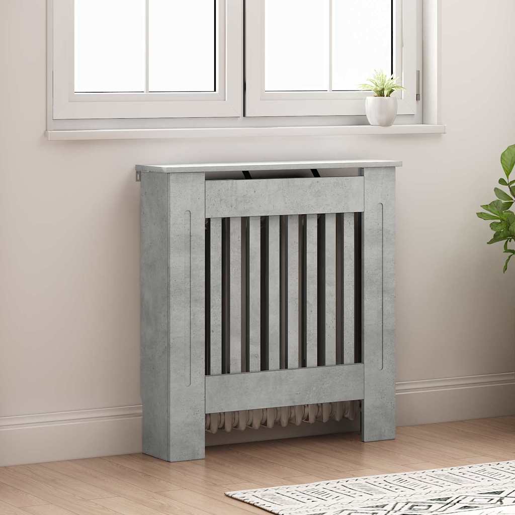 Radiátor fedezék beton szürke 78 x 19 x 81,5 cm faanyag