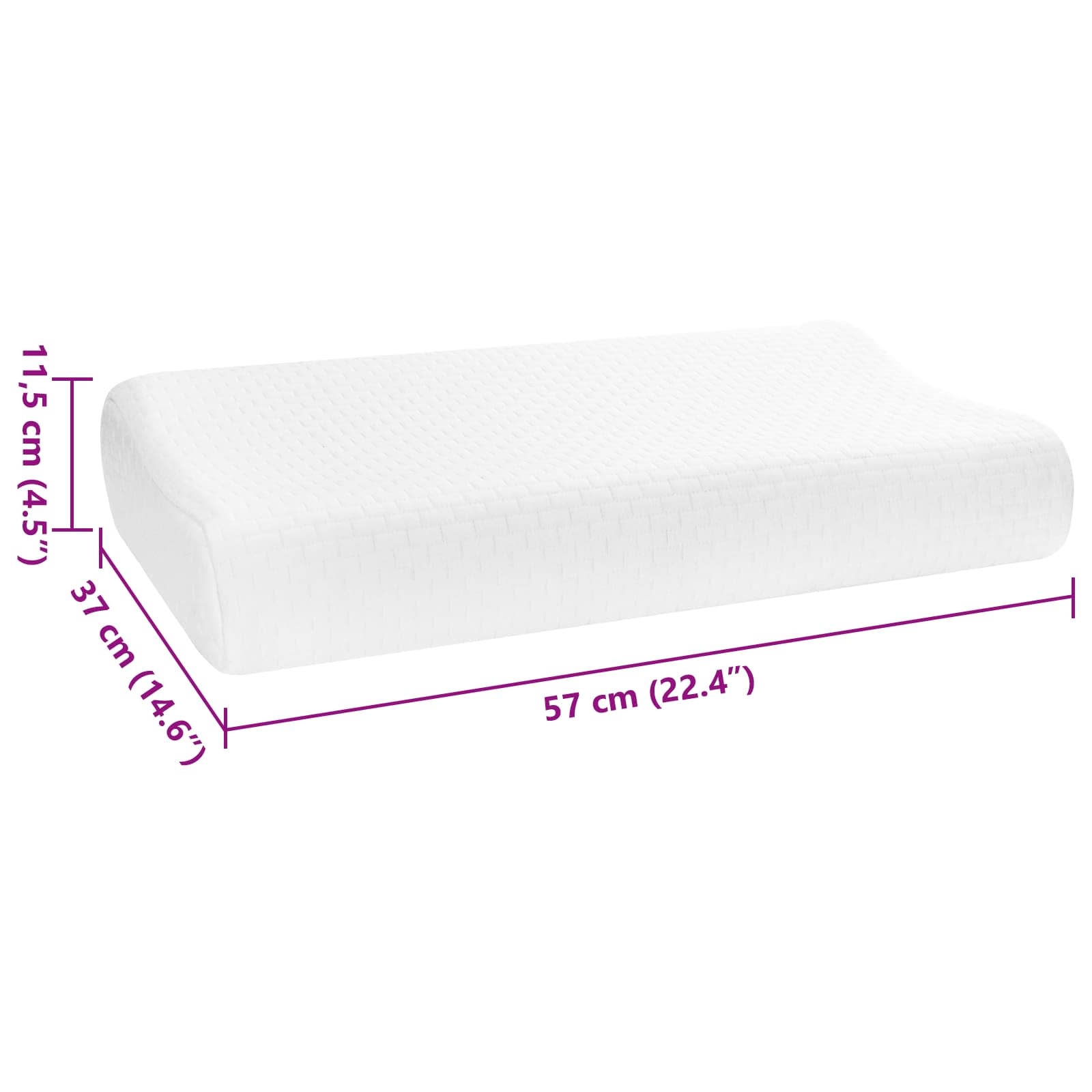 Alvó párna egyszínű 60 x 37 x 12 cm