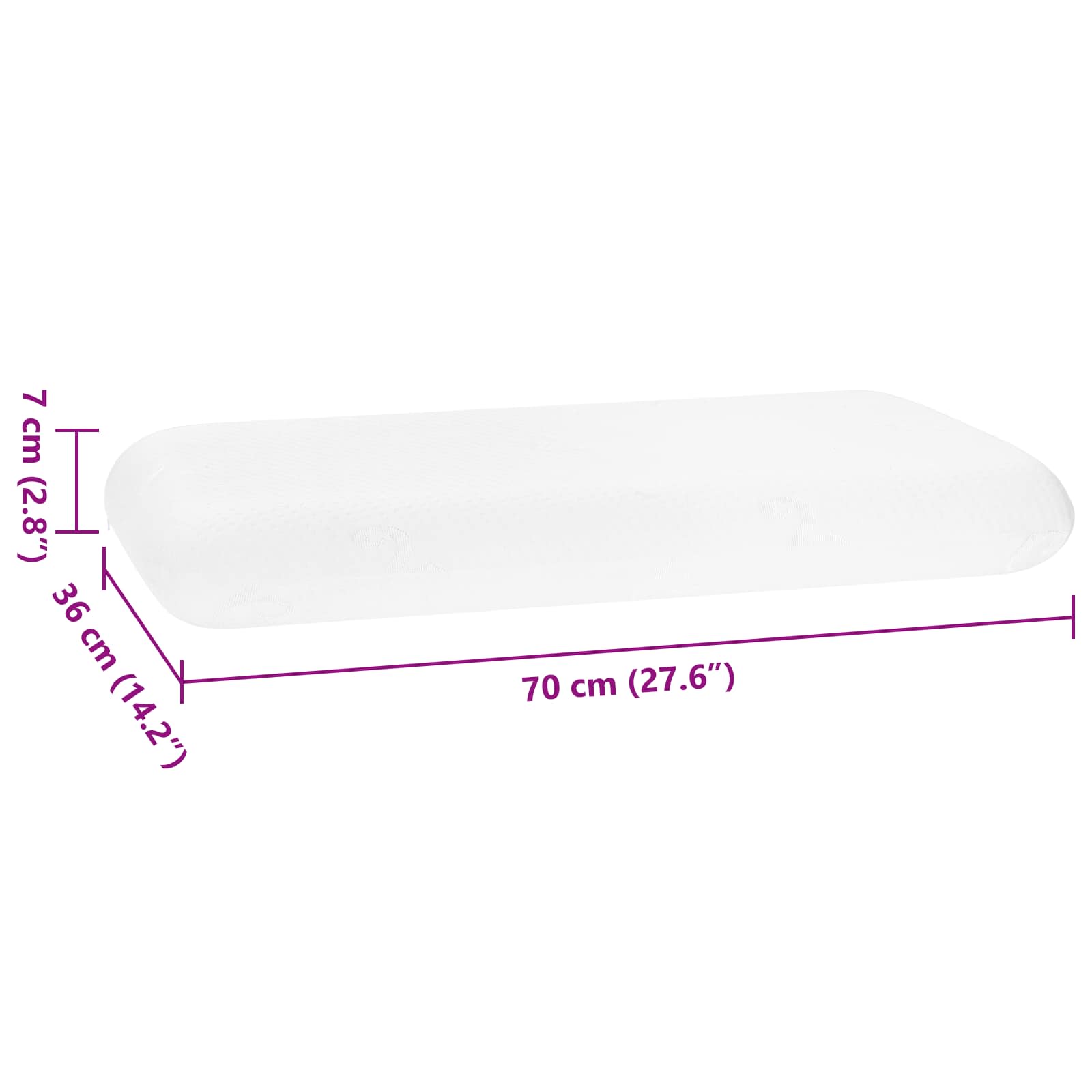 Alvó párna egyszínű 70 x 36 x 13 cm