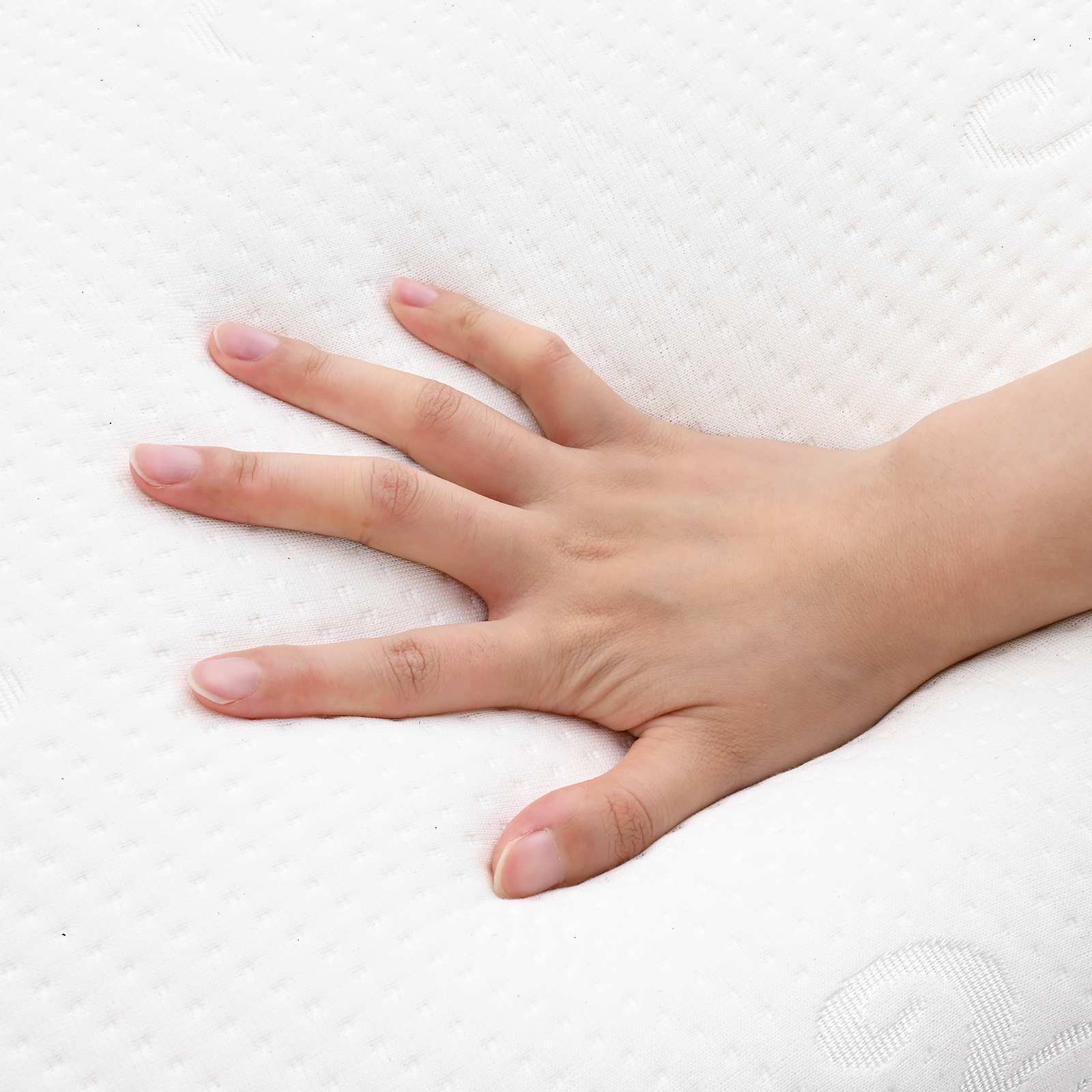 Alvó párna egyszínű fehér 74 x 39 x 13 cm gél memóriahab