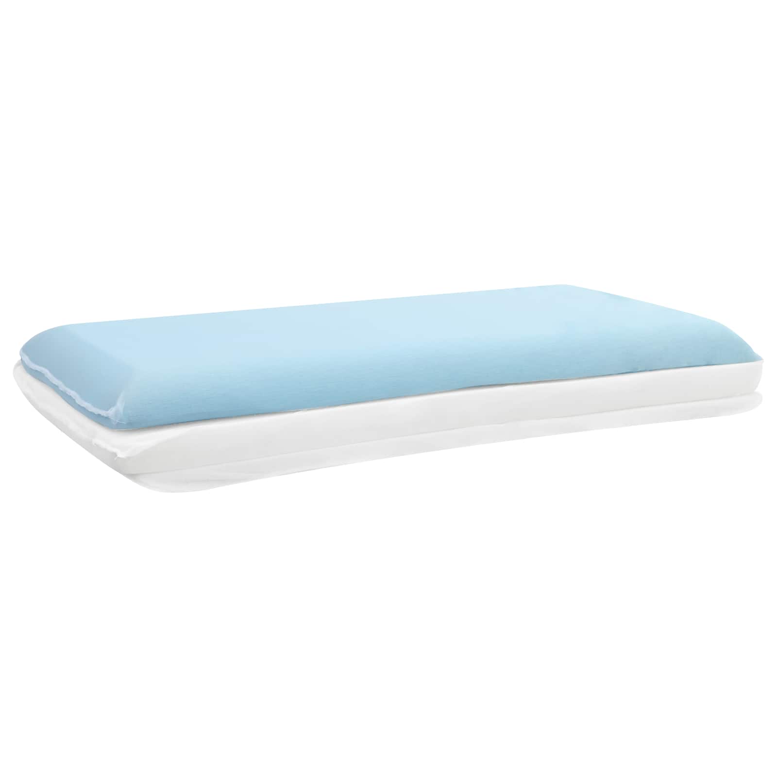 Alvó párna egyszínű fehér 70 x 40 x 14 cm gél hab
