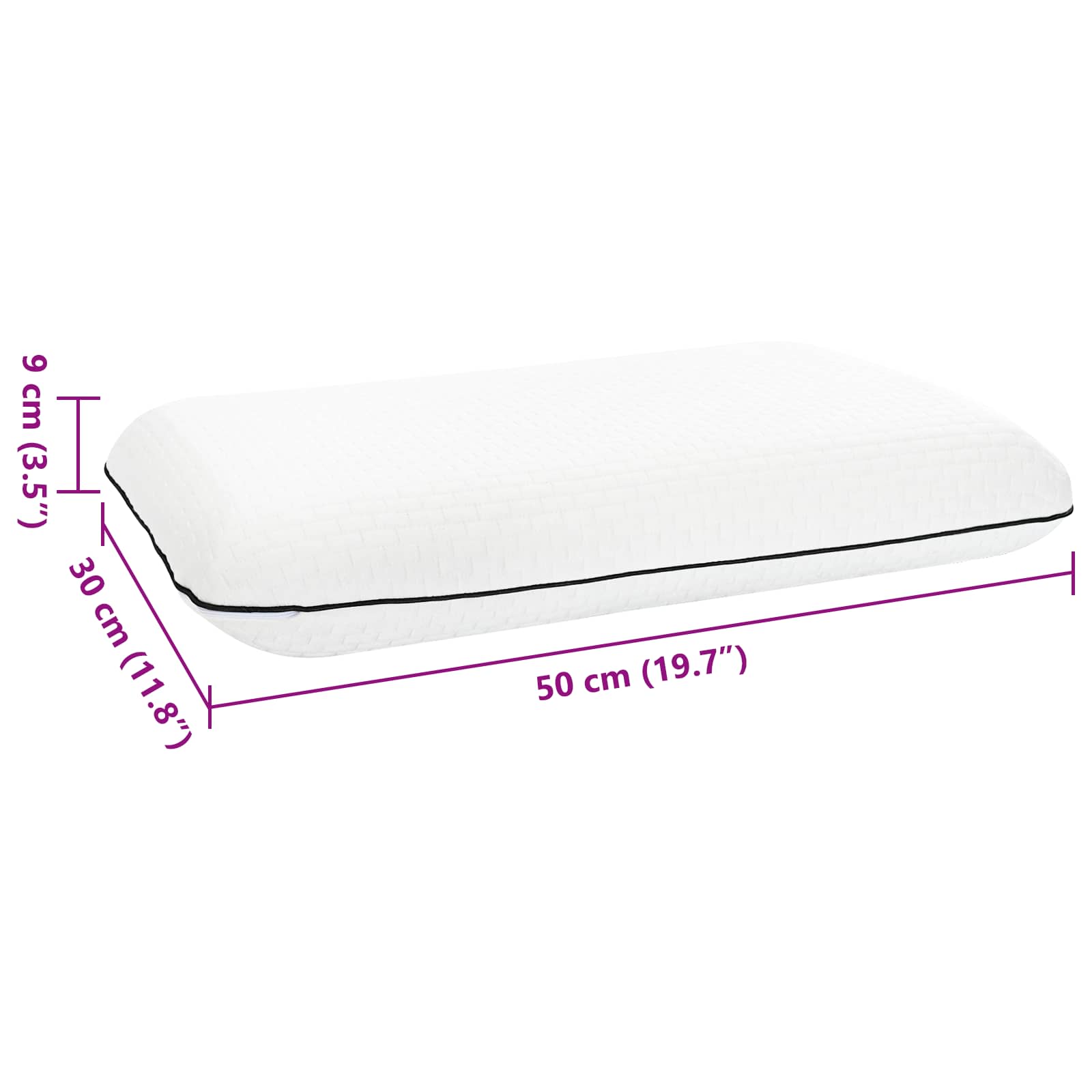 Alvó párna egyszínű 30 x 50 x 9 cm