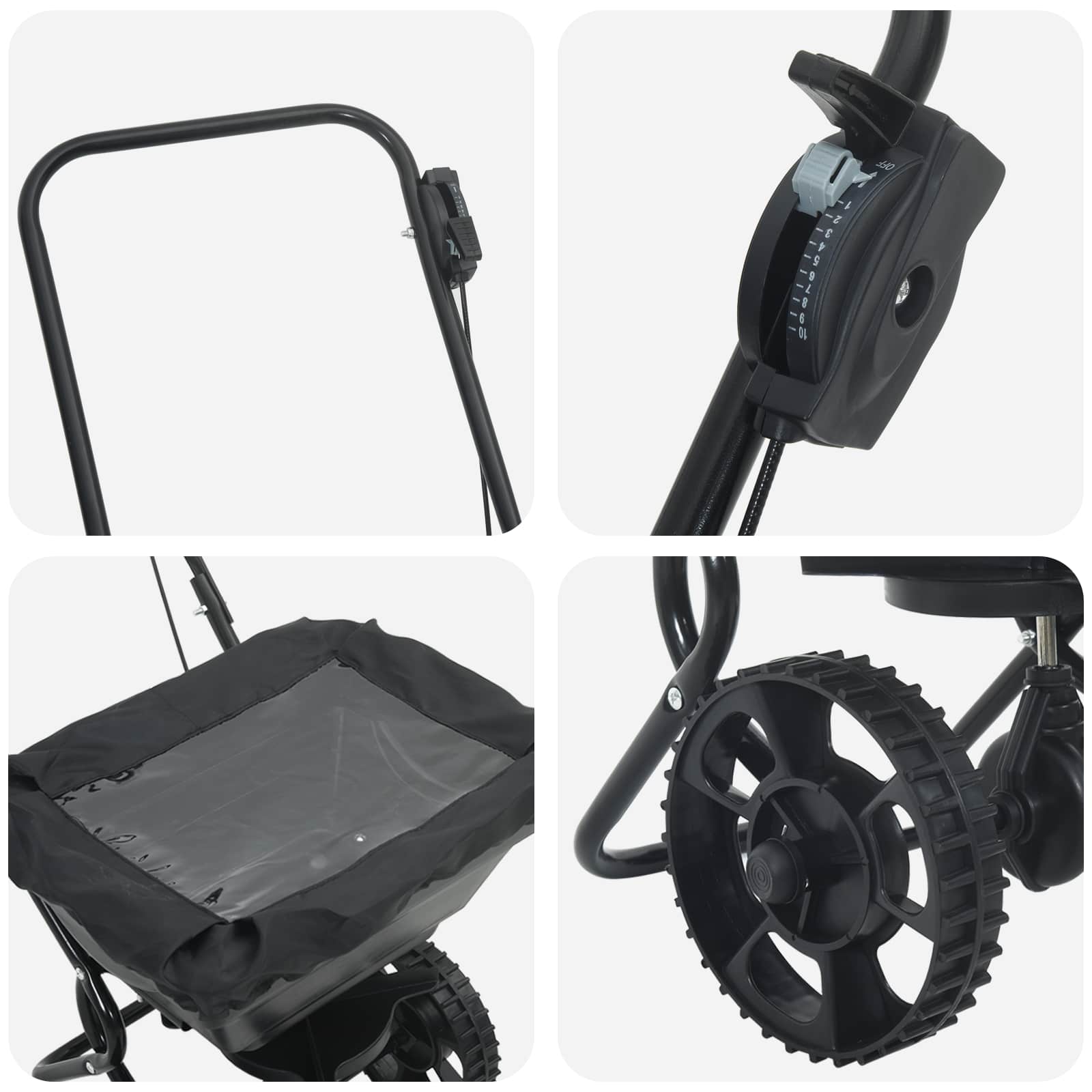 Elterítő fekete 80 x 46 x 75 cm pvc és acél