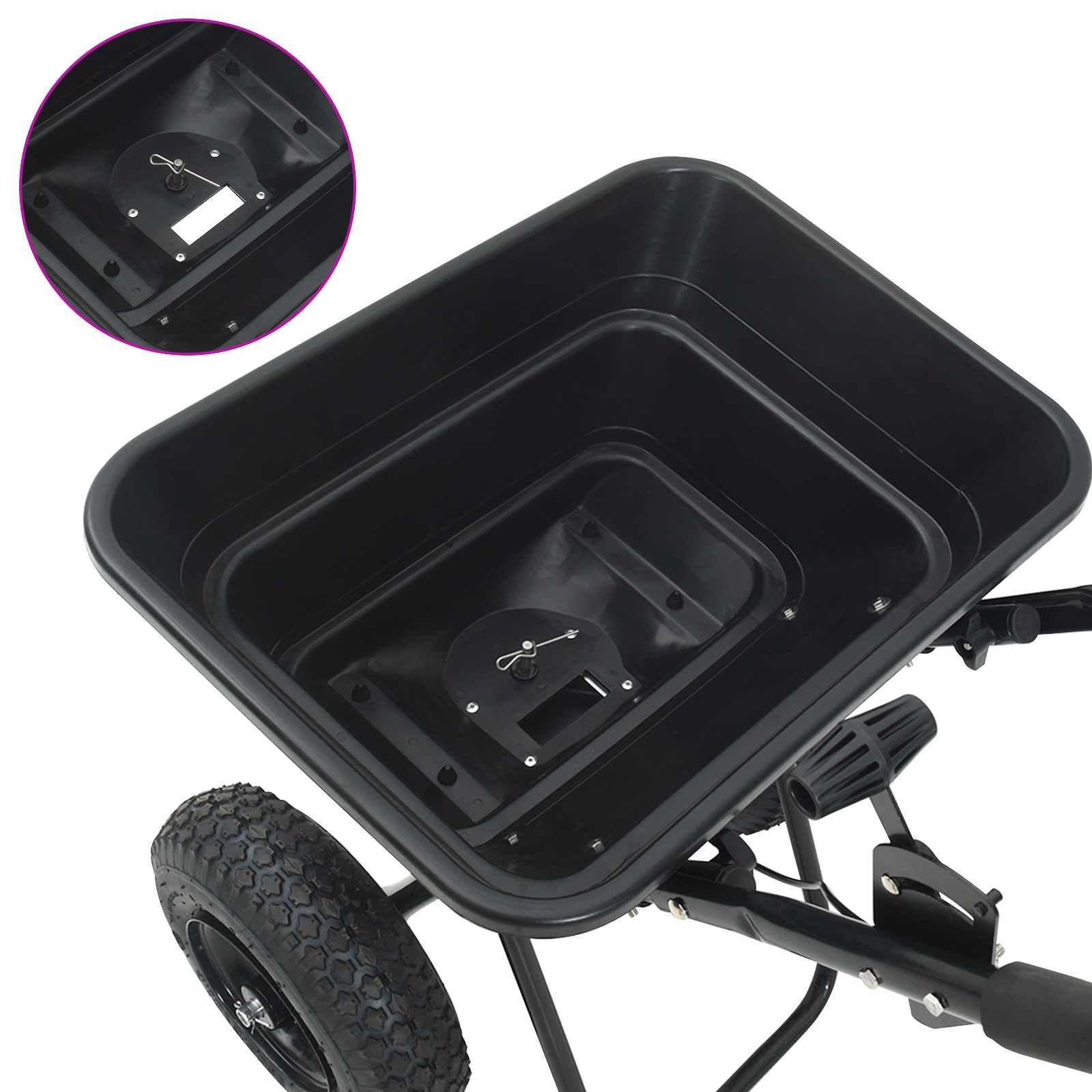 Elterítő fekete 80,5 x 53 x 78,5 cm pvc és acél