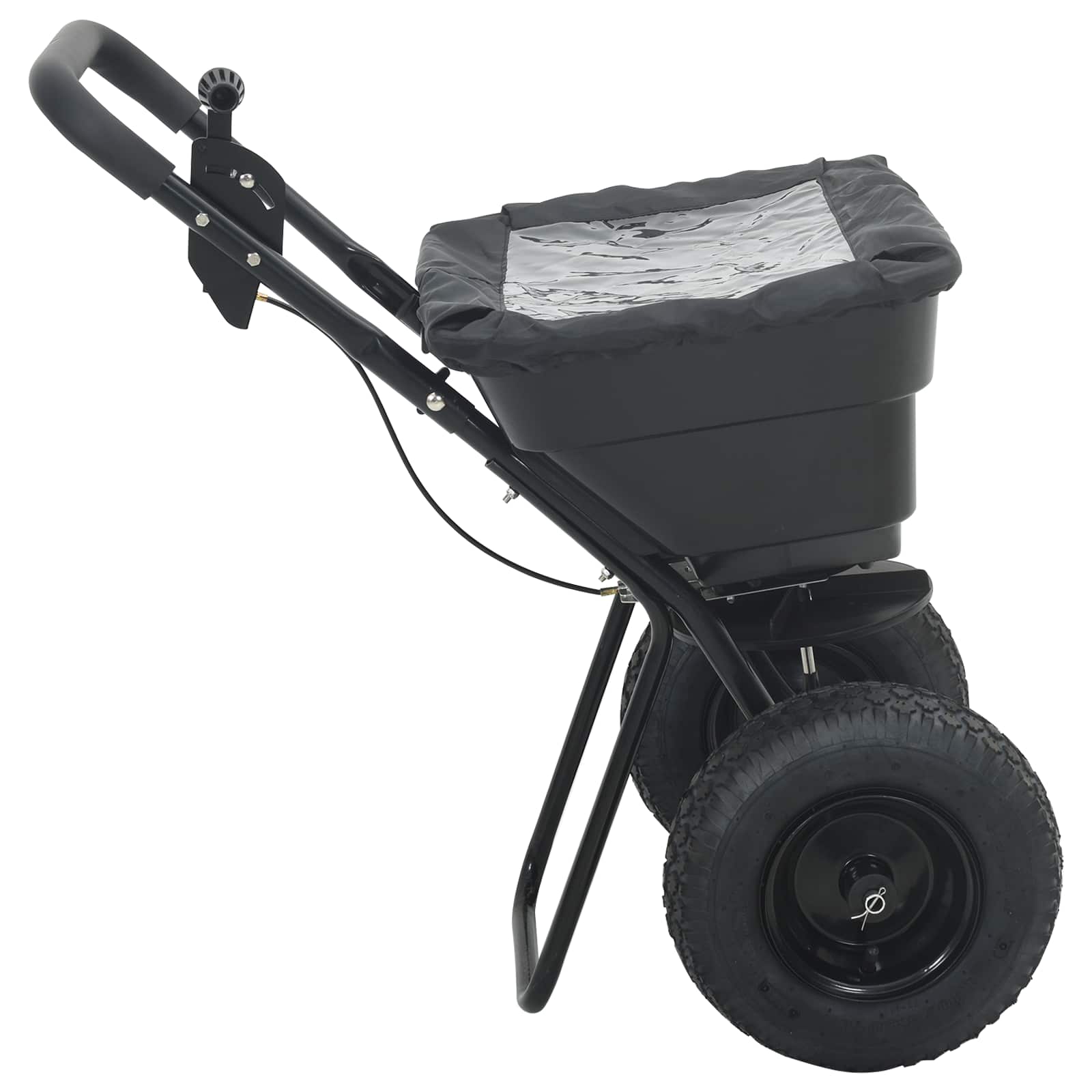 Elterítő fekete 80,5 x 53 x 78,5 cm pvc és acél