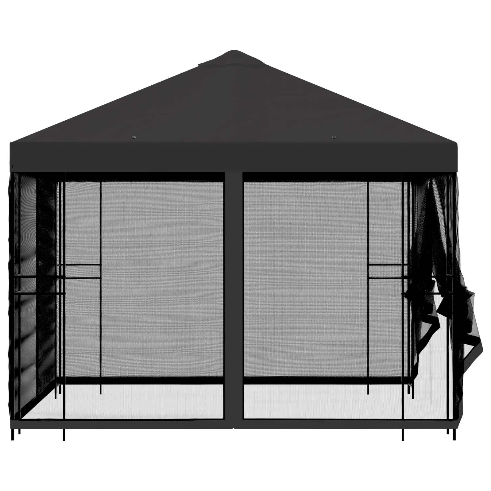 Kerti pavilon oldalfalakkal 3 x 3 m antracitszürke