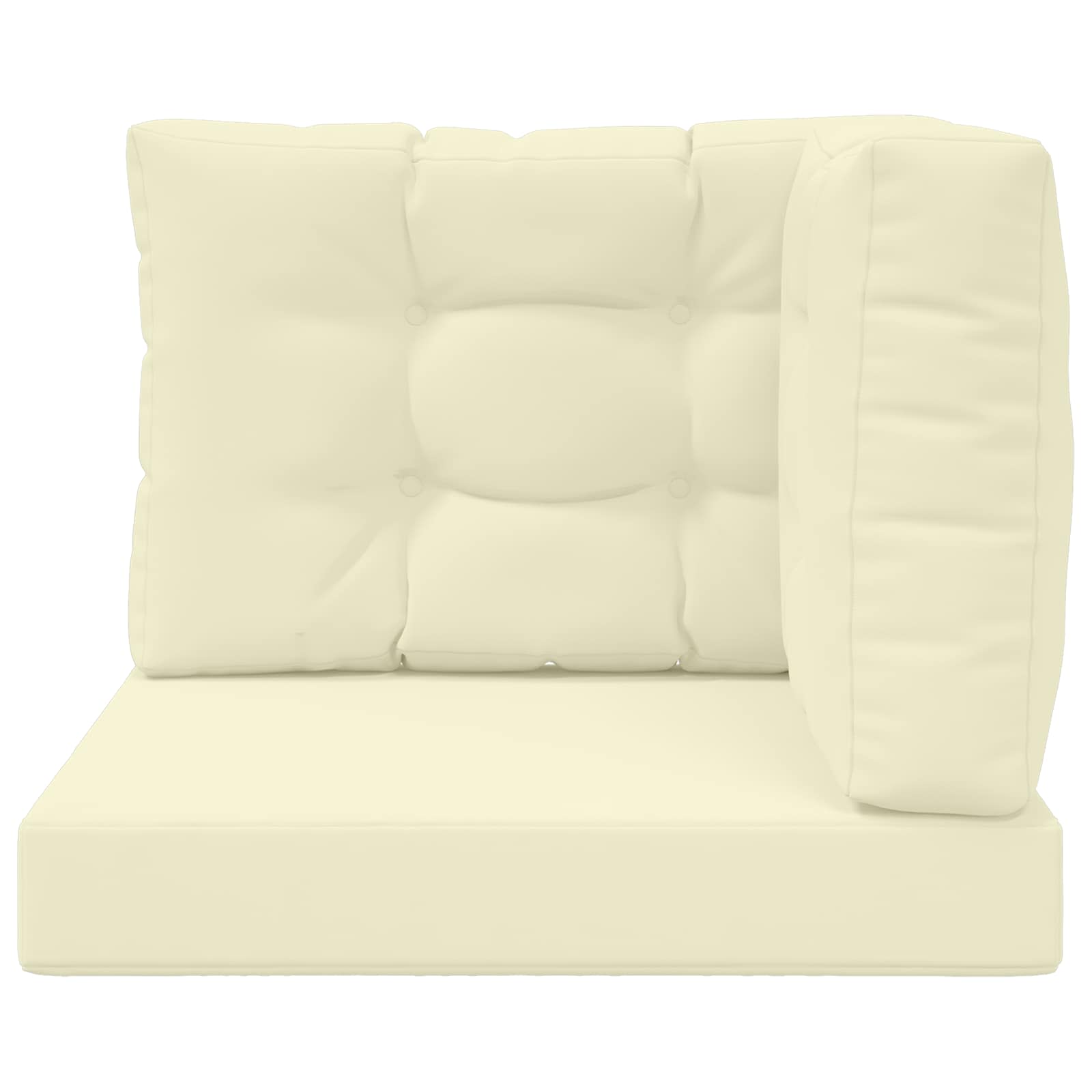 Kültéri kanapé párna 3 pcs krém poliészter