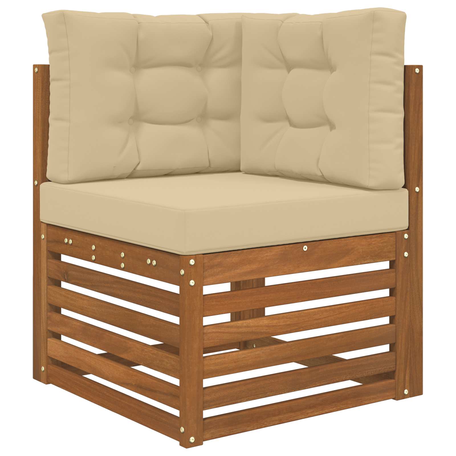 Kültéri kanapé párna 3 pcs bézs poliészter