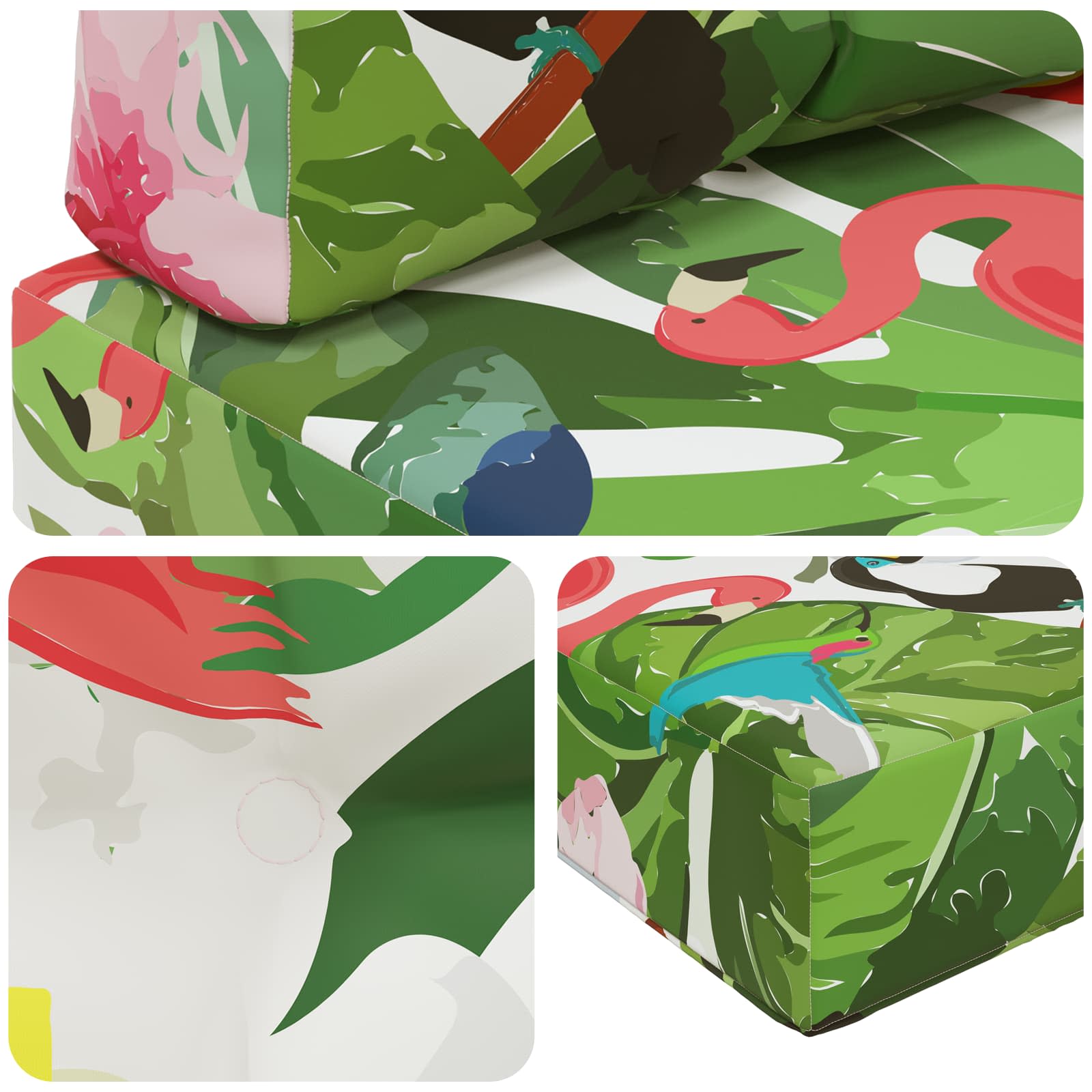 Kültéri kanapé párna 3 pcs színes poliészter