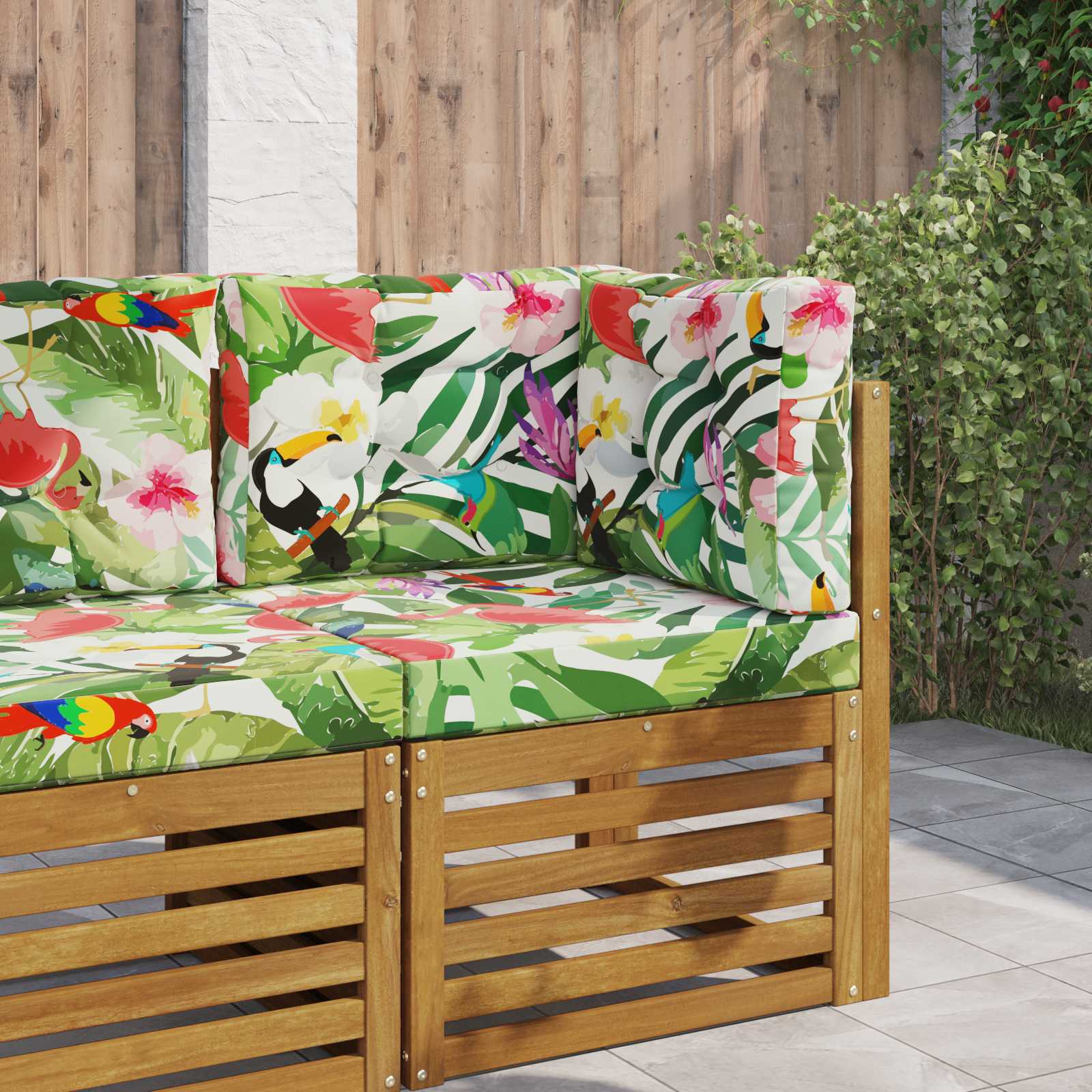 Kültéri kanapé párna 3 pcs színes poliészter