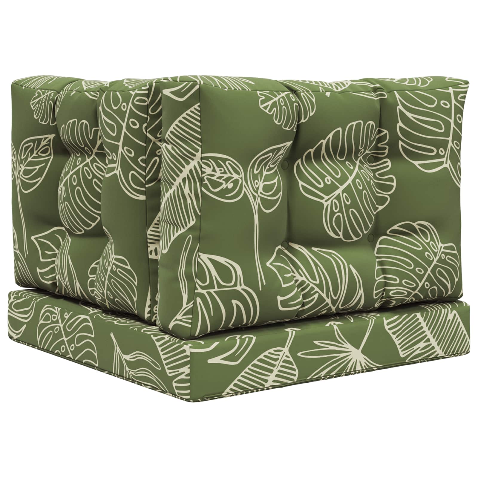 Kültéri kanapé párna 3 pcs levélminta poliészter