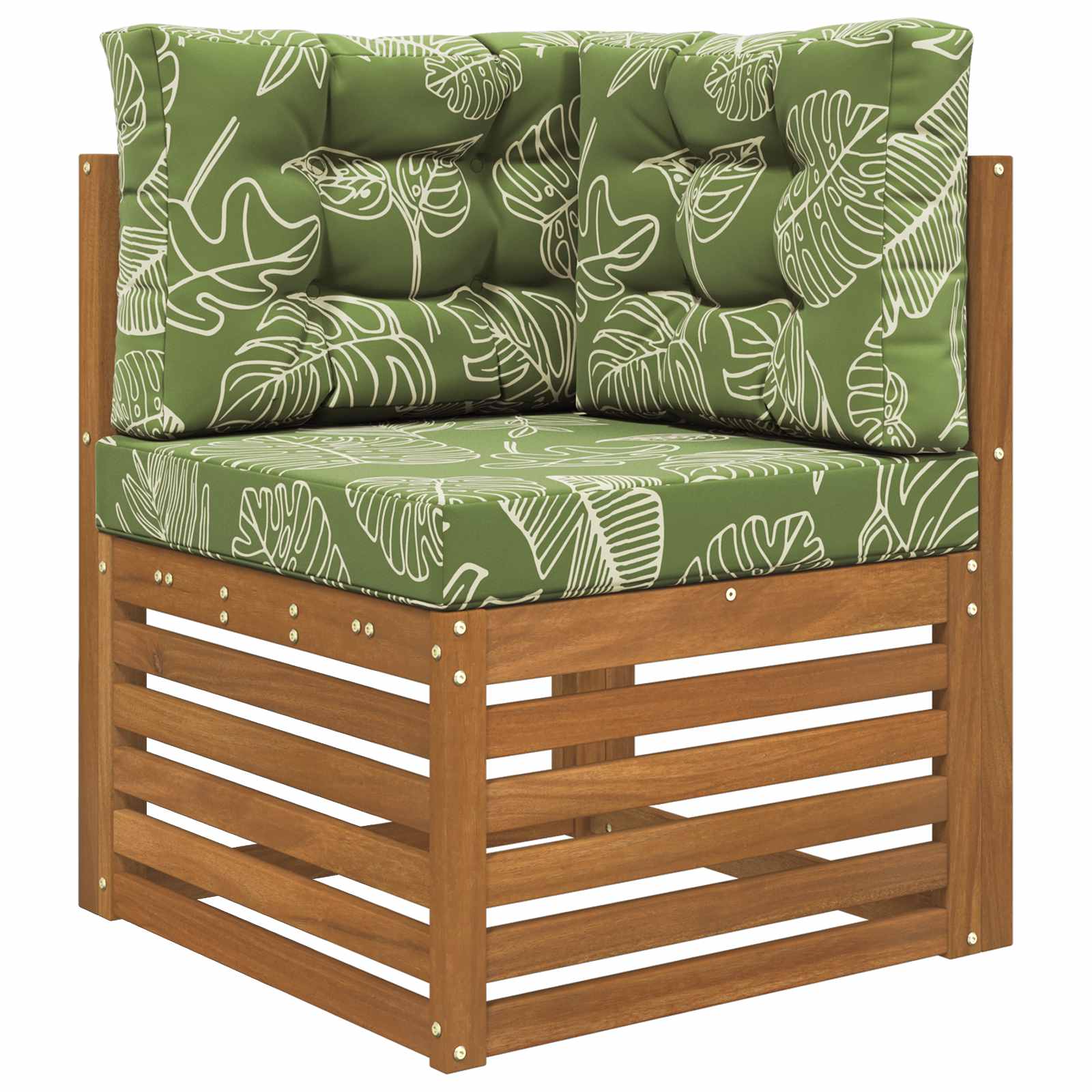 Kültéri kanapé párna 3 pcs levélminta poliészter