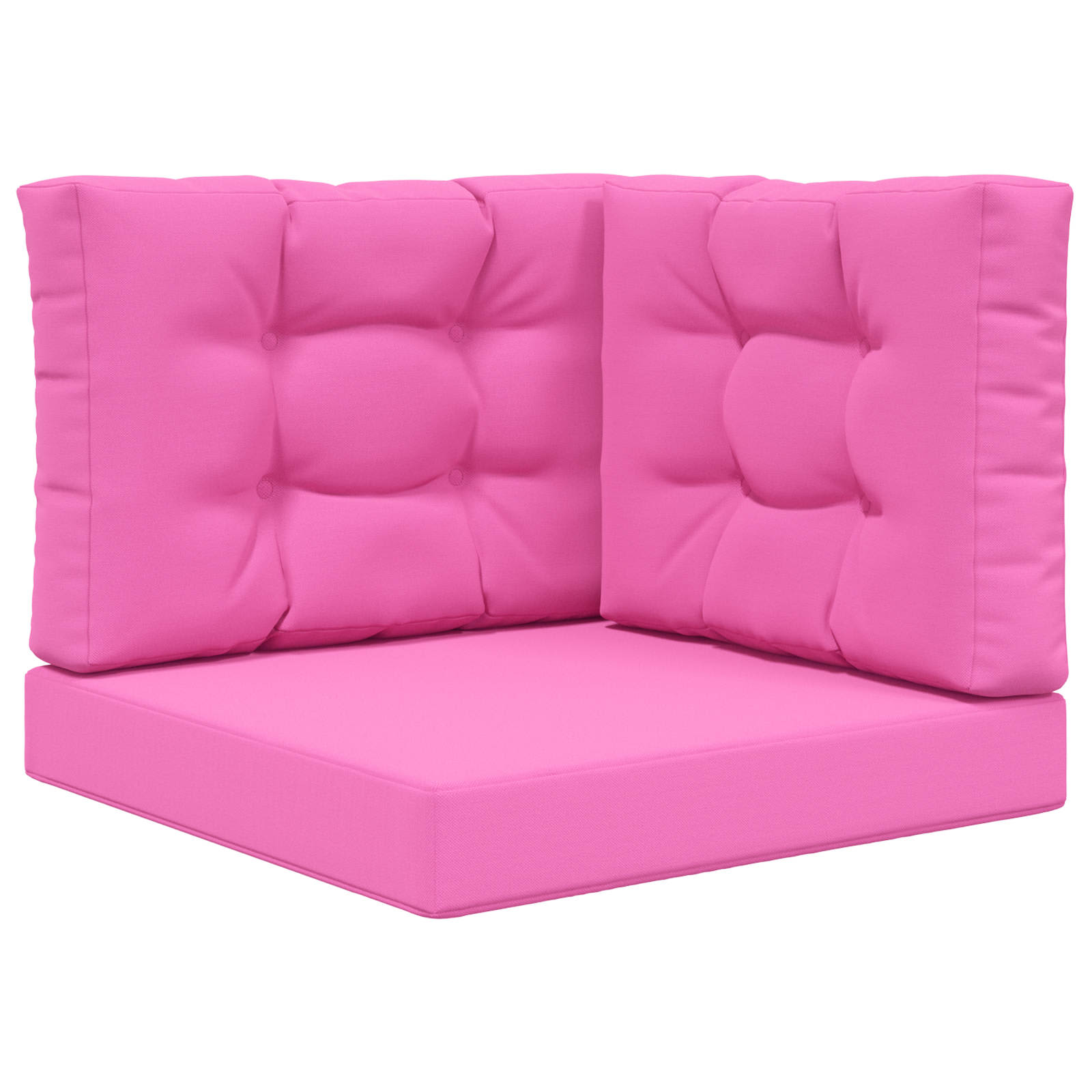 Kültéri kanapé párna 3 pcs rózsaszín poliészter