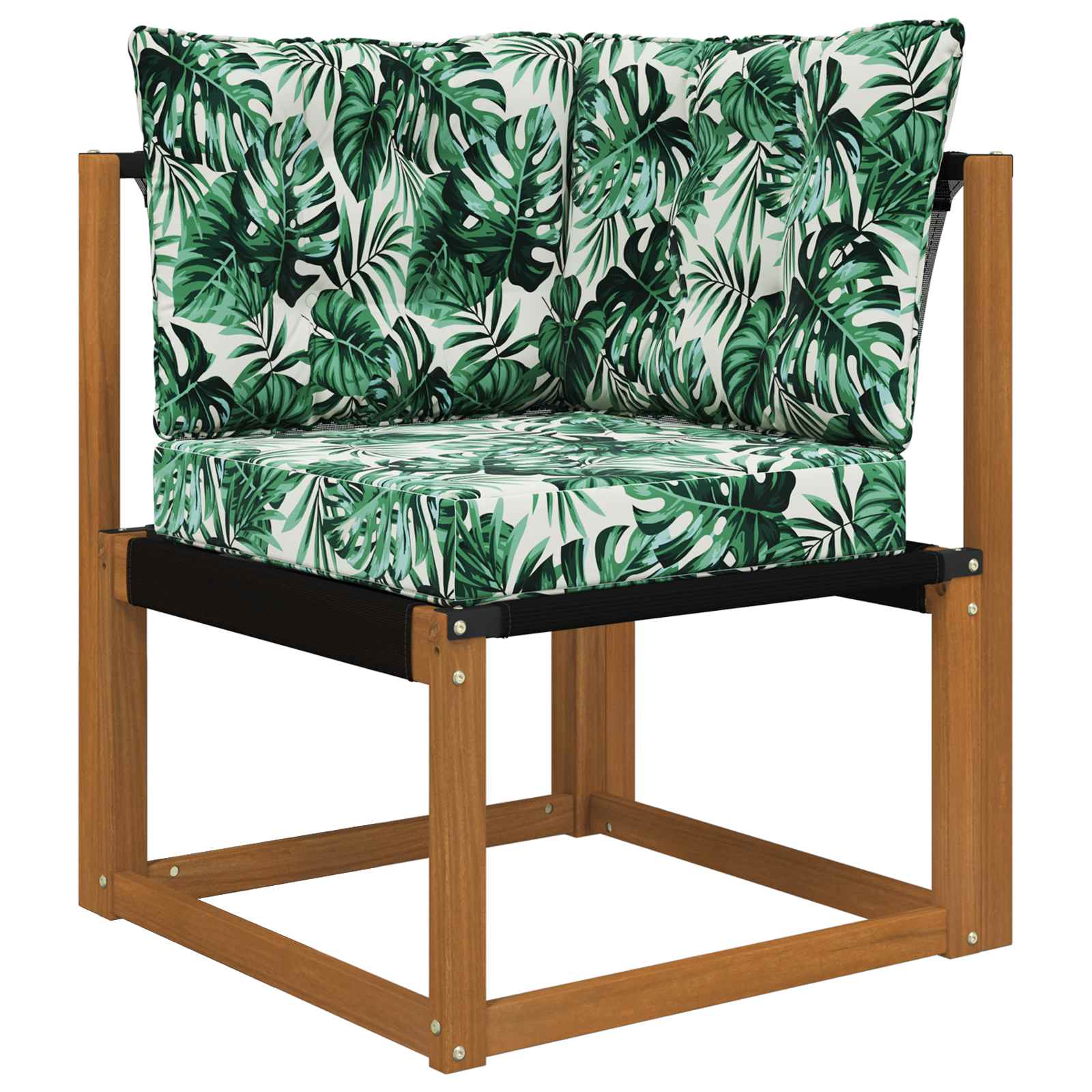 Kültéri kanapé párna 3 pcs levél mintázat poliészter