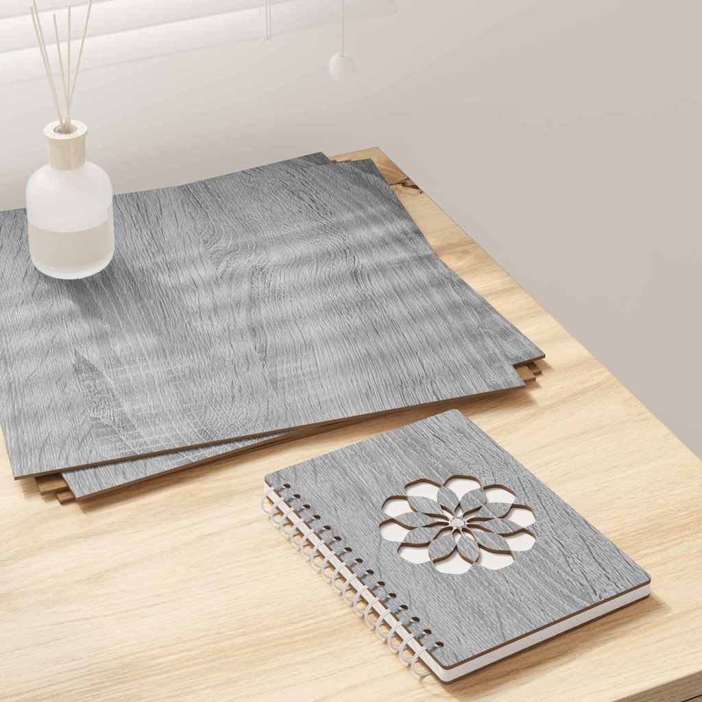 Dekor panelek 50 pcs szürke sonoma 30 x 30 x 0.3 cm faanyag Dekor panelek 50 pcs szürke sonoma 30 x 30 x 0.3 cm faanyag