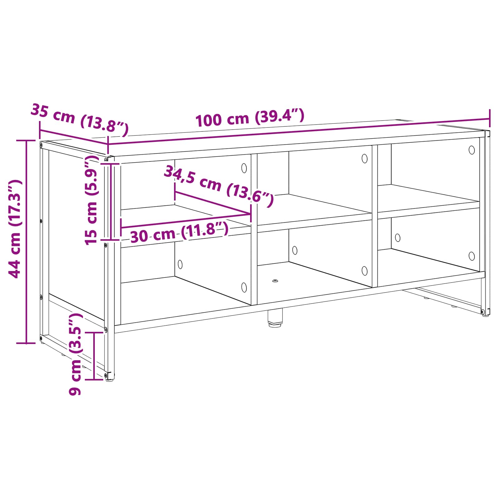 Cipőszekrény tárolóval füstös tölgy 60 x 35 x 44 cm faanyag