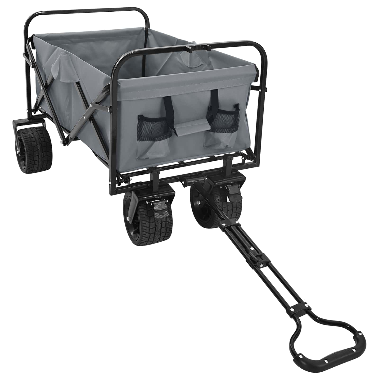 Összecsukható kézi kocsi szürke 89 x 63 x 96 cm