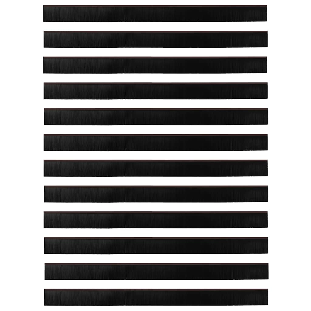 Öntapadó ajtó kefe tömítések 12 pcs barna 100 cm