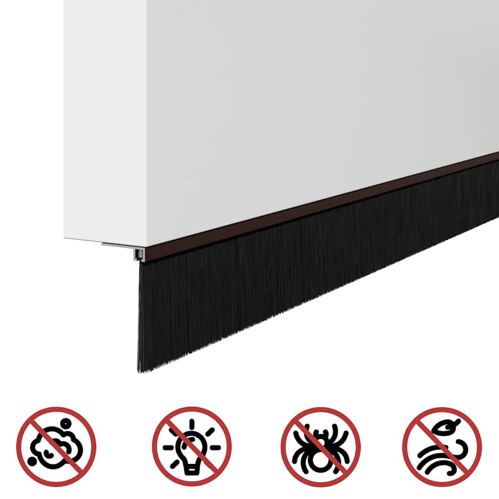 Öntapadó ajtó kefe tömítések 12 pcs barna 100 cm