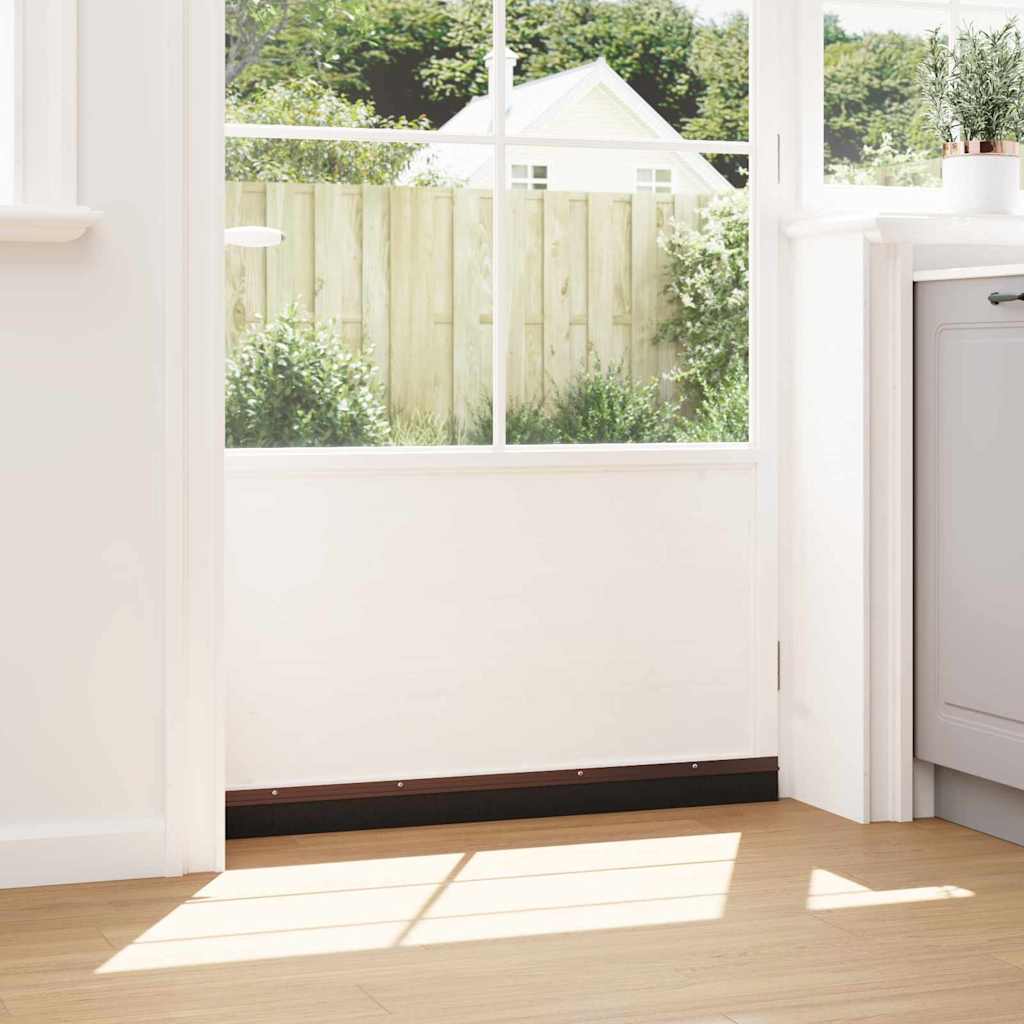 Csavaros ajtó kefe zár 2 pcs barna 100 cm alumínium ötvözet