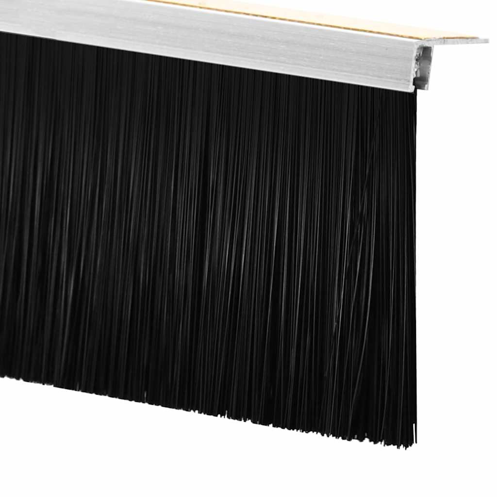 Öntapadó ajtó kefe tömítések 2 pcs ezüst 100 cm